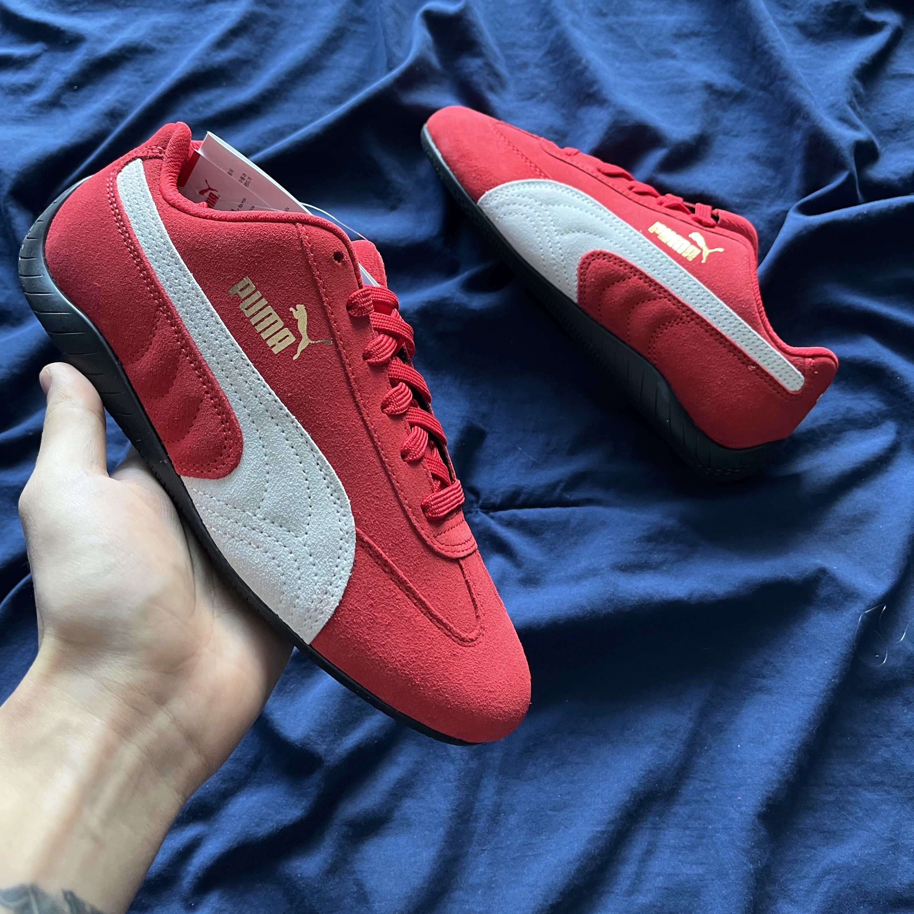 Puma Speedcat OG Sparco Ribbon Red White 착용 스타일
