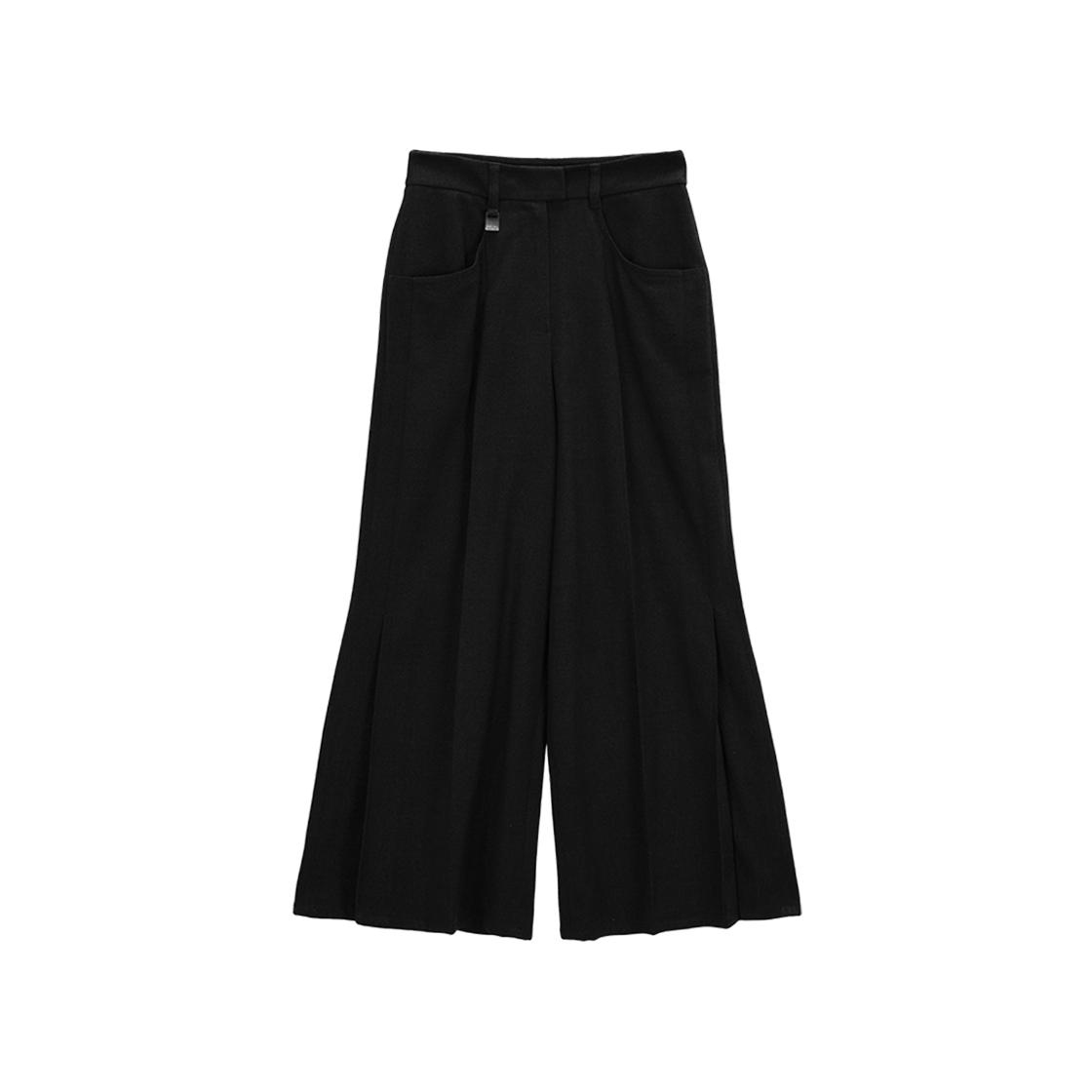 (W) Matin Kim Side Pleats Trouser Black 상세 이미지 1