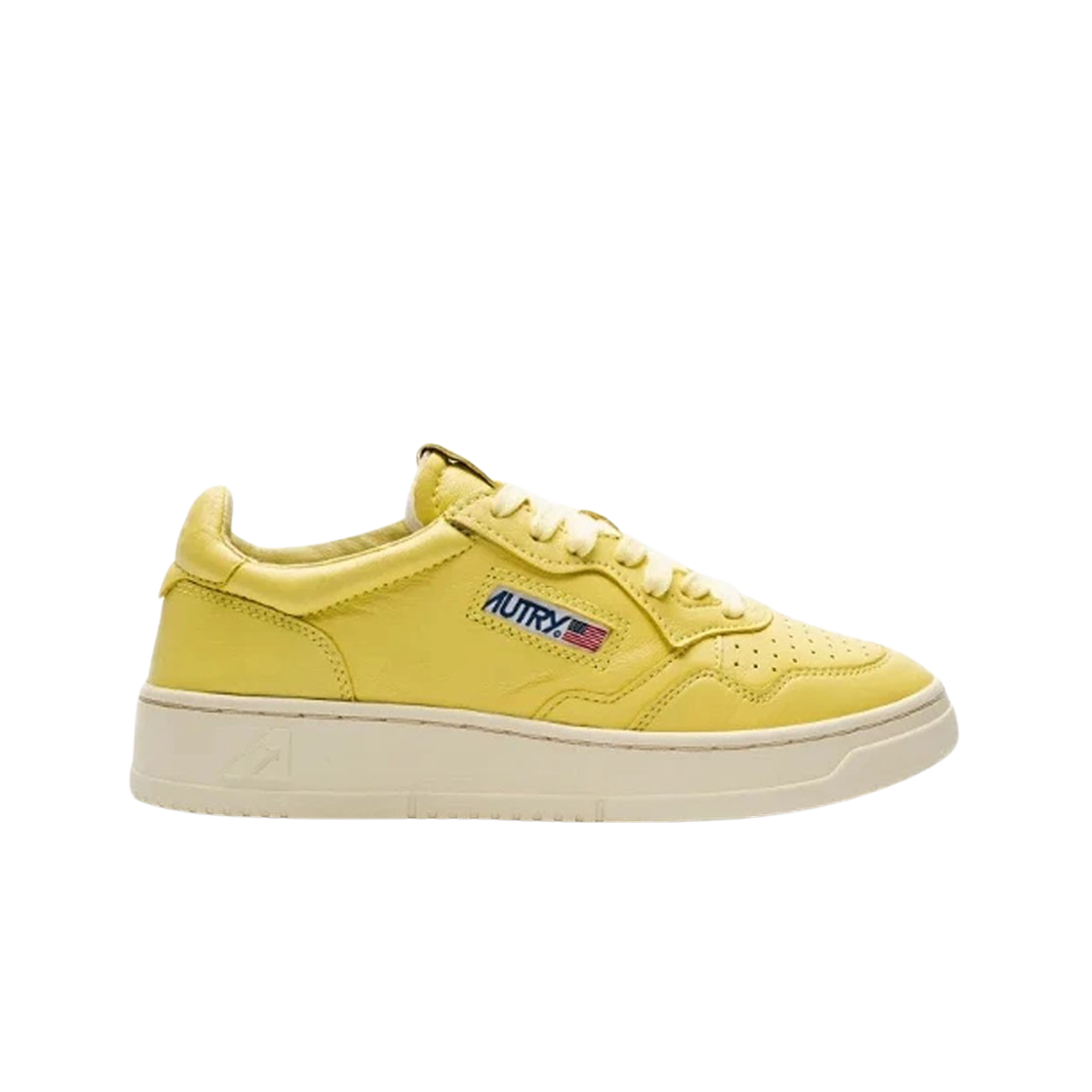 (W) Autry Medalist Low Goatskin Sneakers Iris Yellow 상세 이미지 1