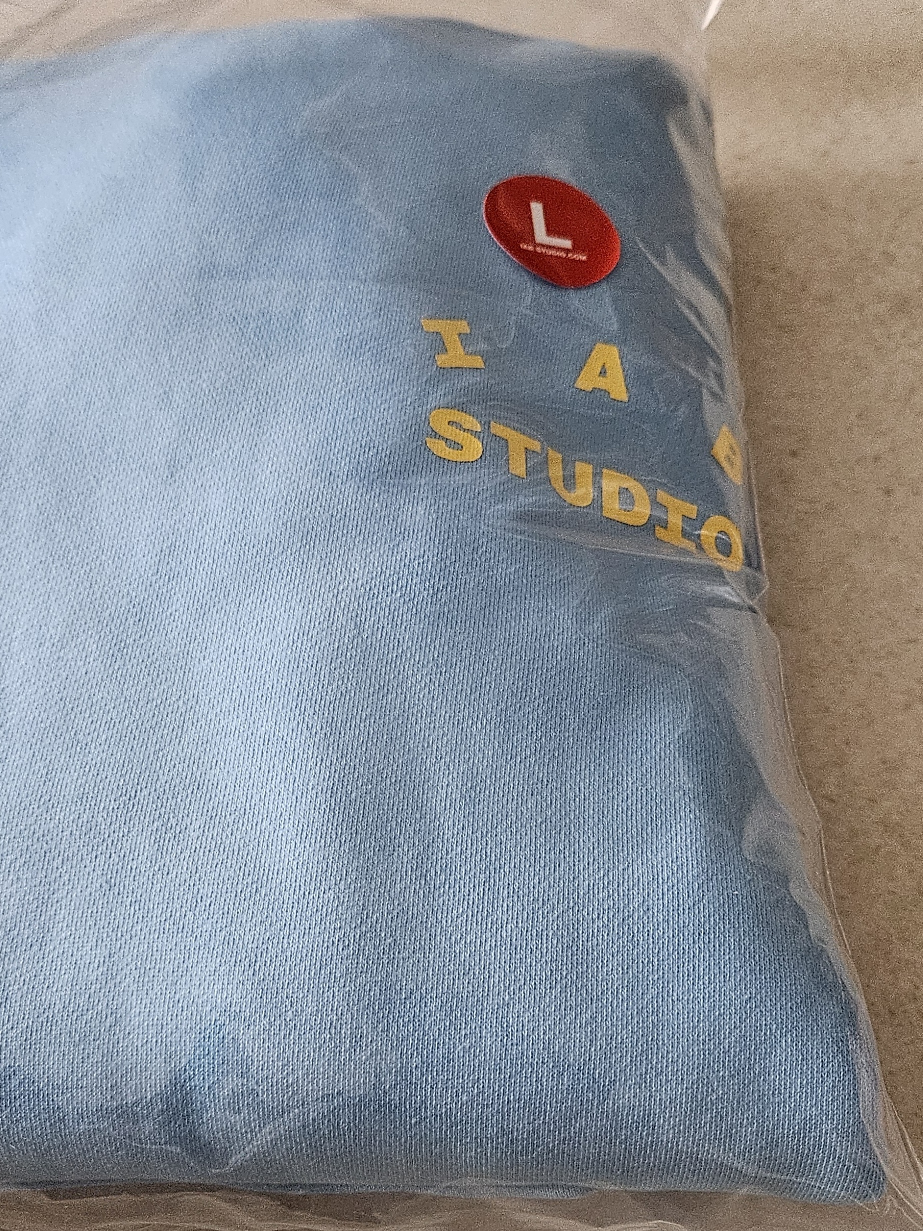IAB Studio Hoodie Sky Blue Lemon 착용 스타일 - 2
