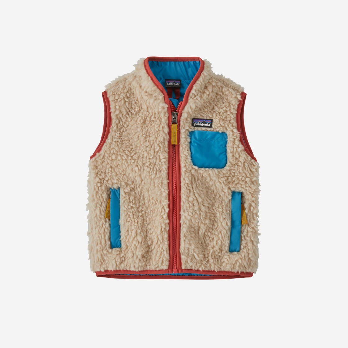 (Baby) Patagonia Retro-X Fleece Vest Dark Natural Anacapa Blue 상세 이미지 1