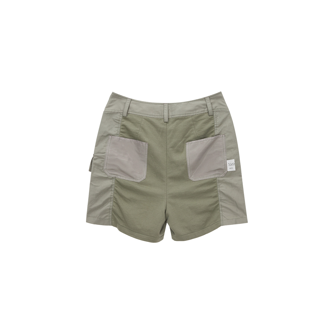 (W) Matin Kim Sweat Combi Cargo Shorts Khaki 상세 이미지 2