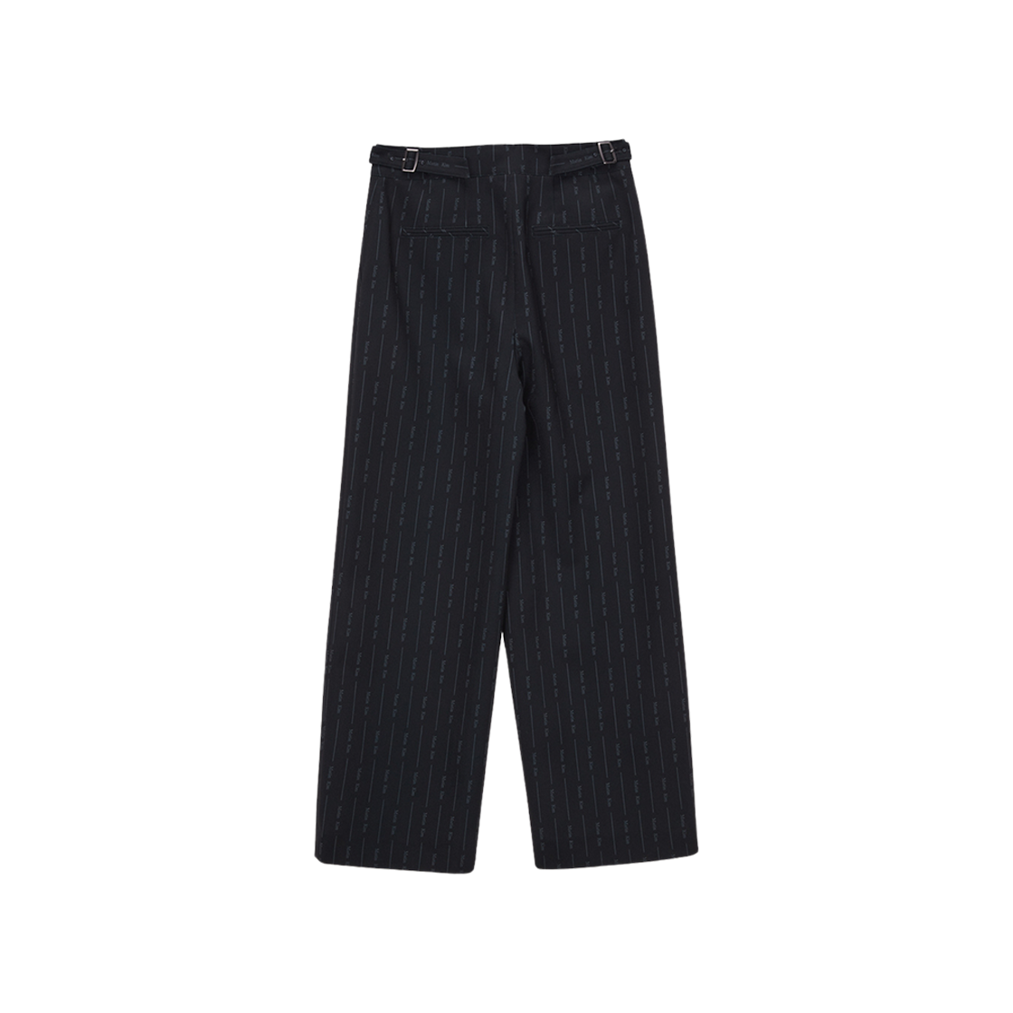 (W) Matin Kim Matin Stripe Tuck Pants Black 상세 이미지 2