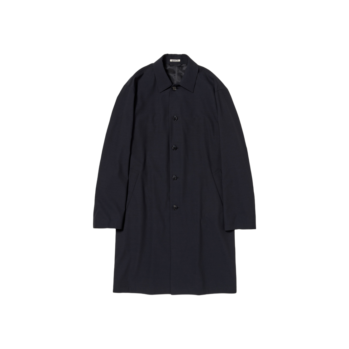 Auralee Hard Twist Wool Twill Soutien Collar Coat Top Navy- 24AW 상세 이미지 1