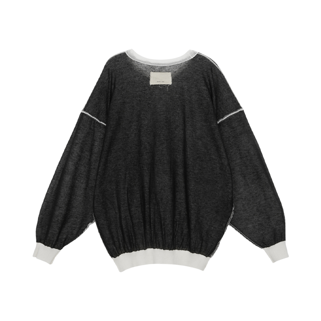 (W) Matin Kim Matin Big Round Reversible Knit Pullover Black 상세 이미지 4