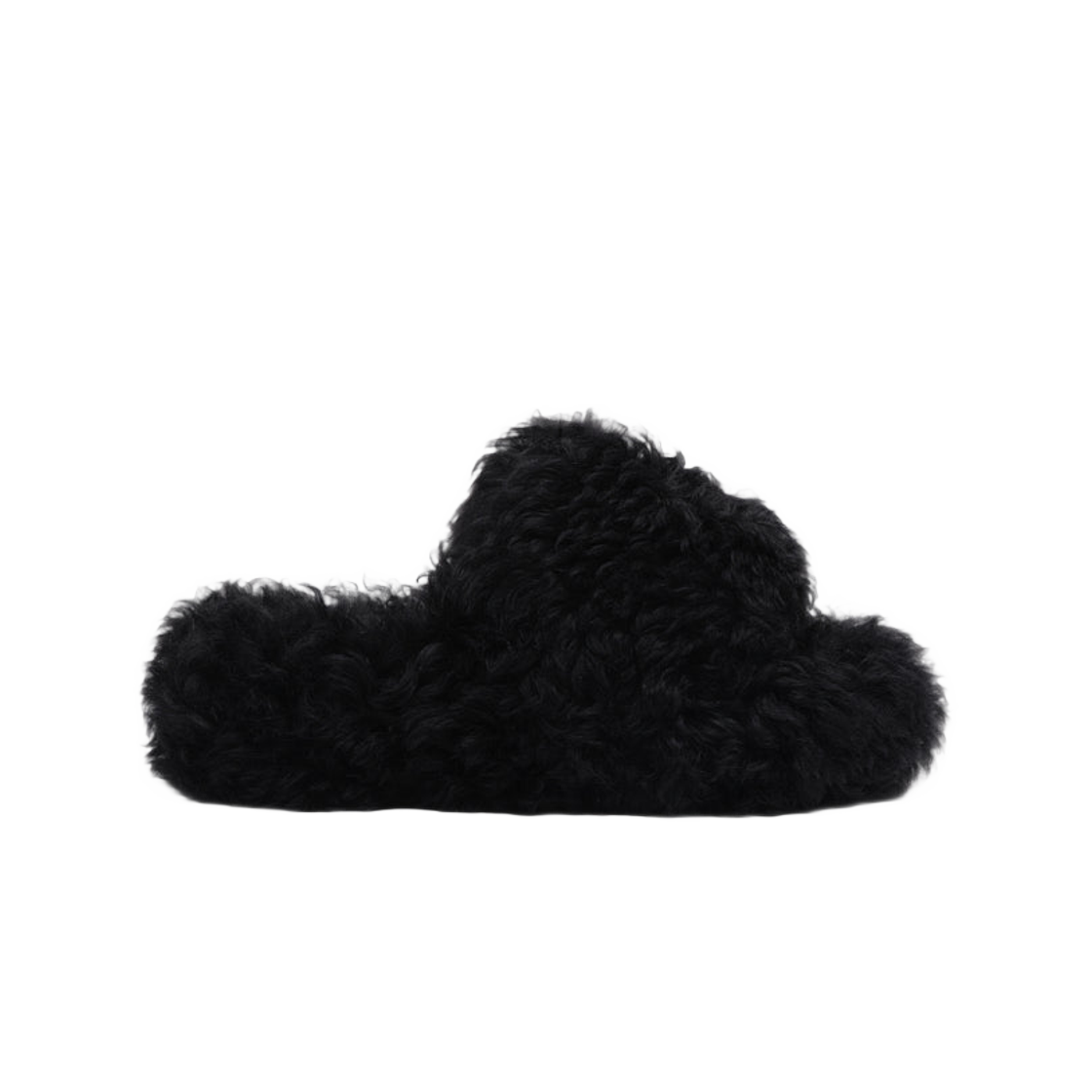 (W) 에스엠에프케이 유윈 퍼 슬리퍼 블랙((W) SMFK Uyun Fur Slippers Black)