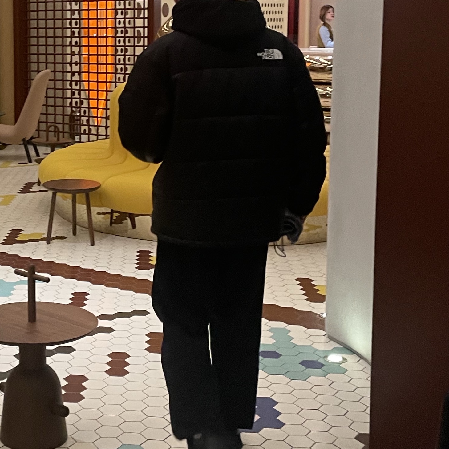 The North Face 1996 Eco Nuptse Jacket Black 착용 스타일