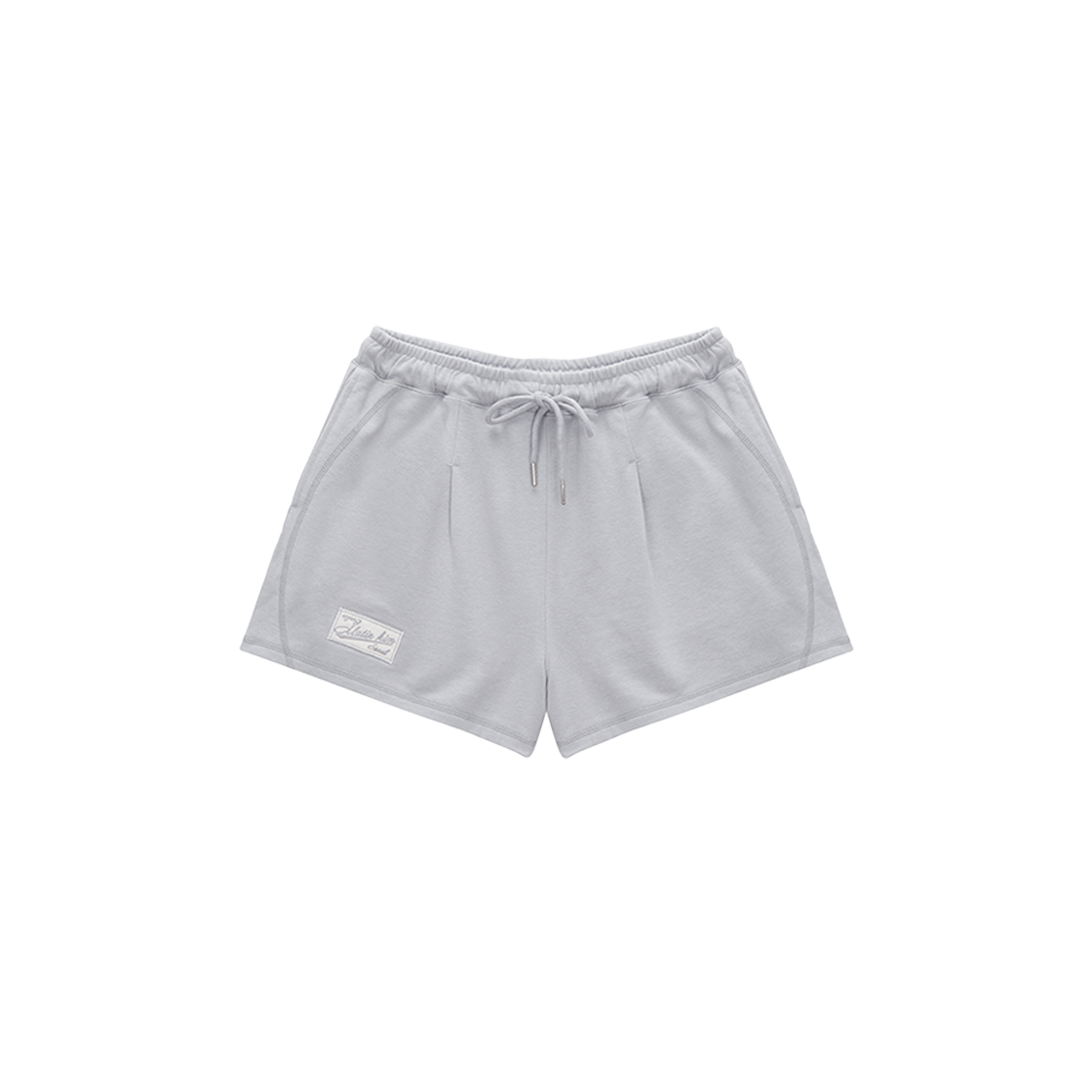 (W) Matin Kim Stitch Point Label Sweatshorts Light Grey 상세 이미지 1