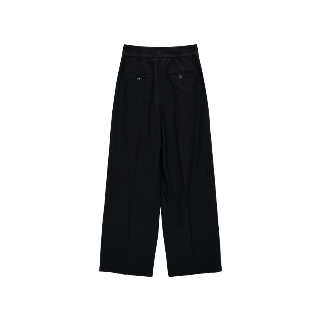 (W) Matin Kim Wide Wrap Tuck Trouser Black 상세 이미지 1