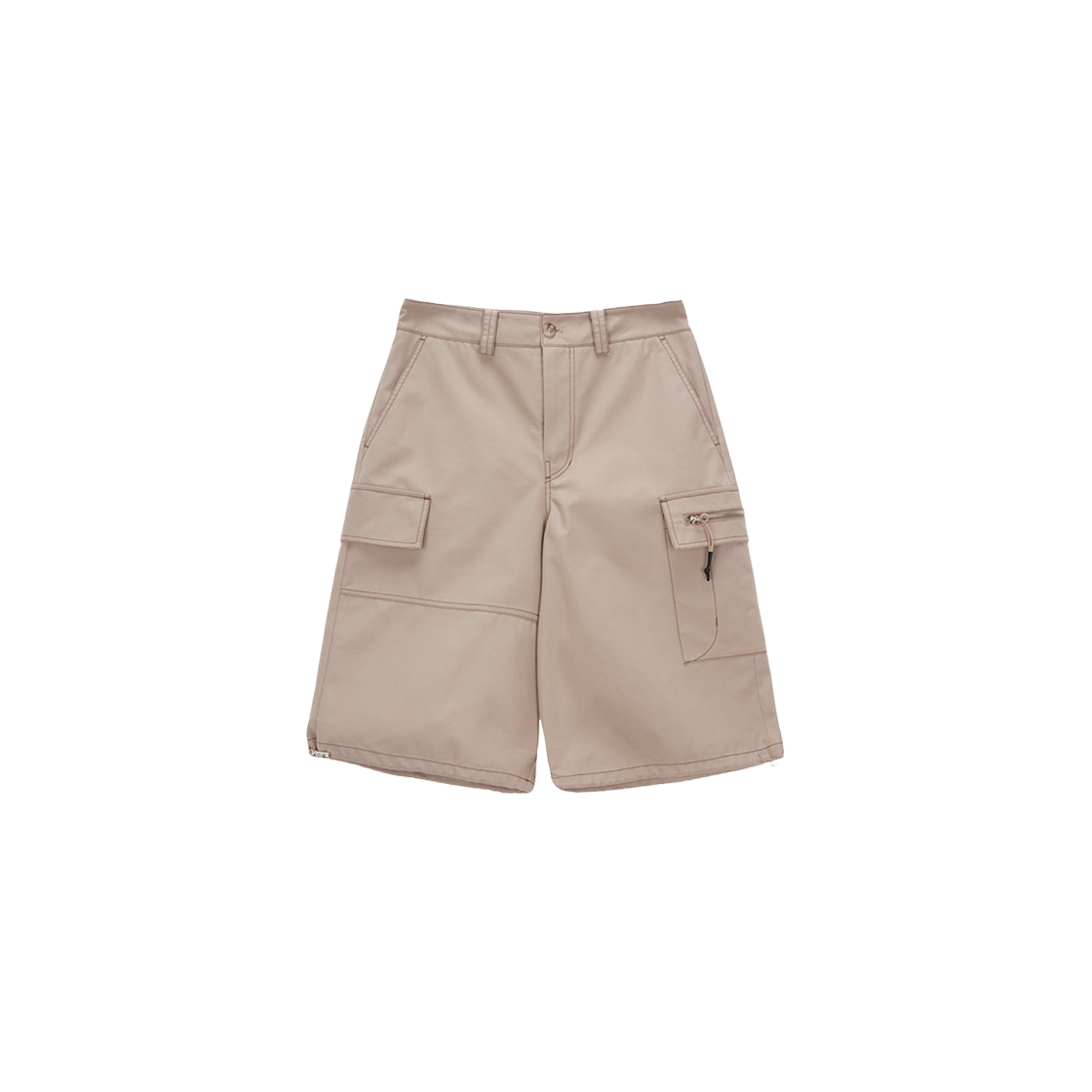 (W) Matin Kim Cotton Cargo Capri Pants Beige 상세 이미지 1