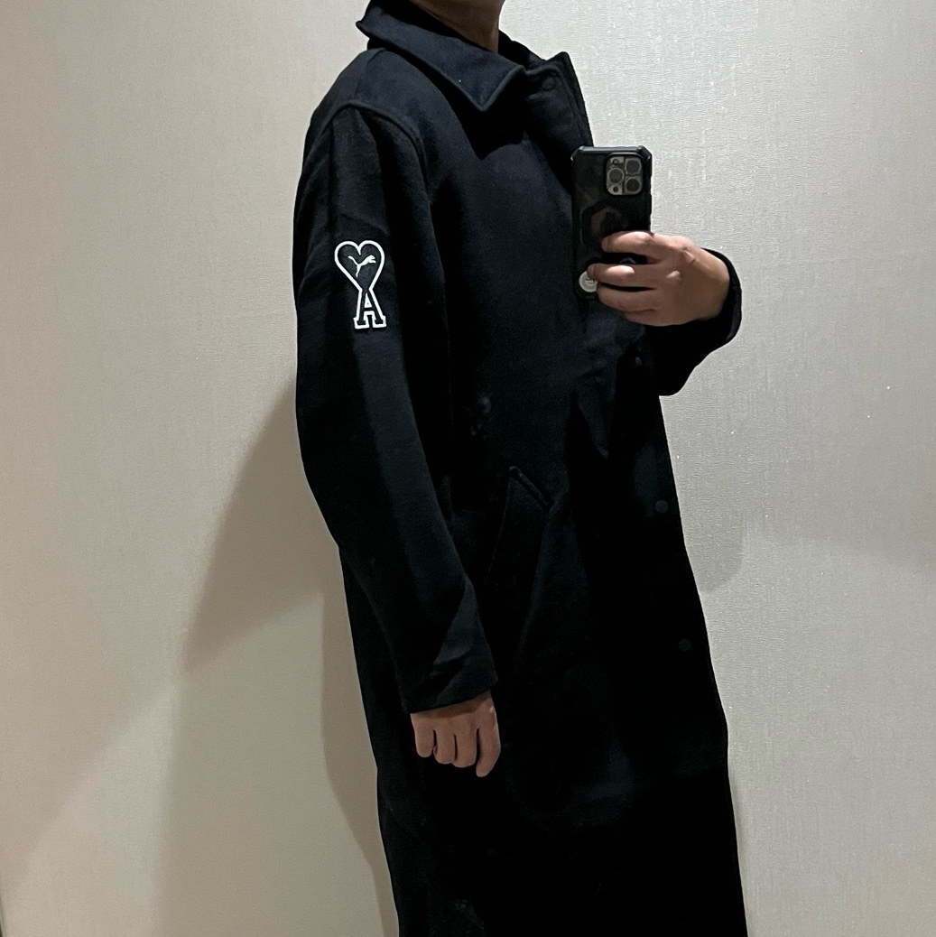 Puma x AMI Coat Puma Black 착용 스타일 - 1