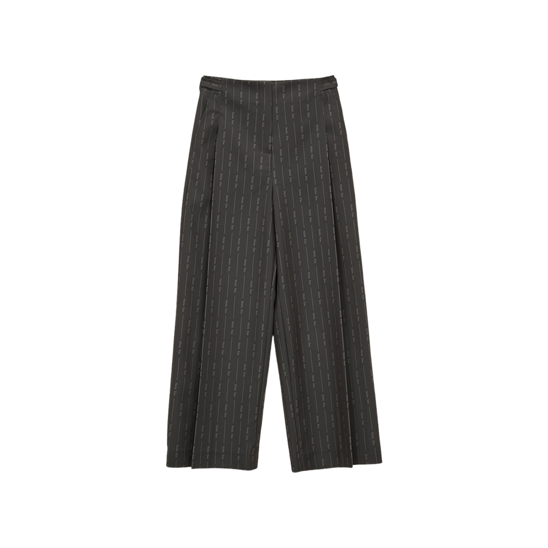 (W) Matin Kim Matin Stripe Tuck Pants Charcoal 상세 이미지 1