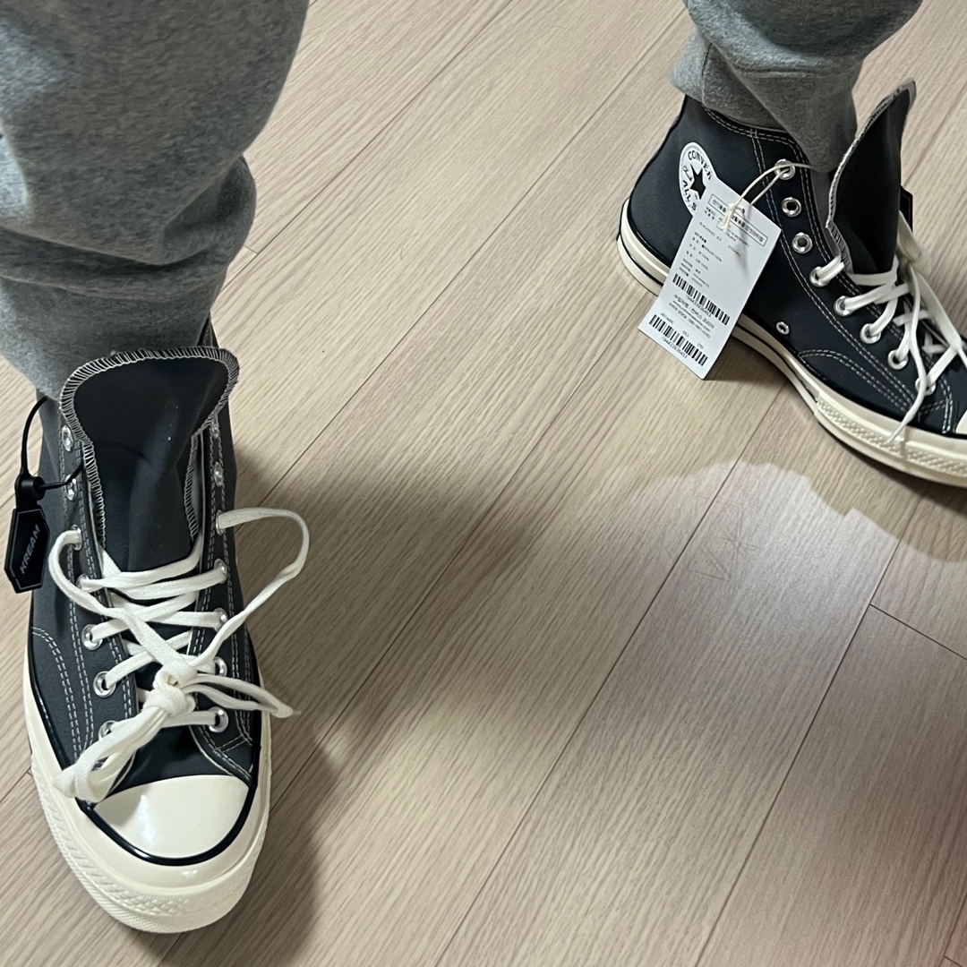 Converse Chuck 70 High Seasonal Color Vintage Canvas Iron Grey 착용 스타일