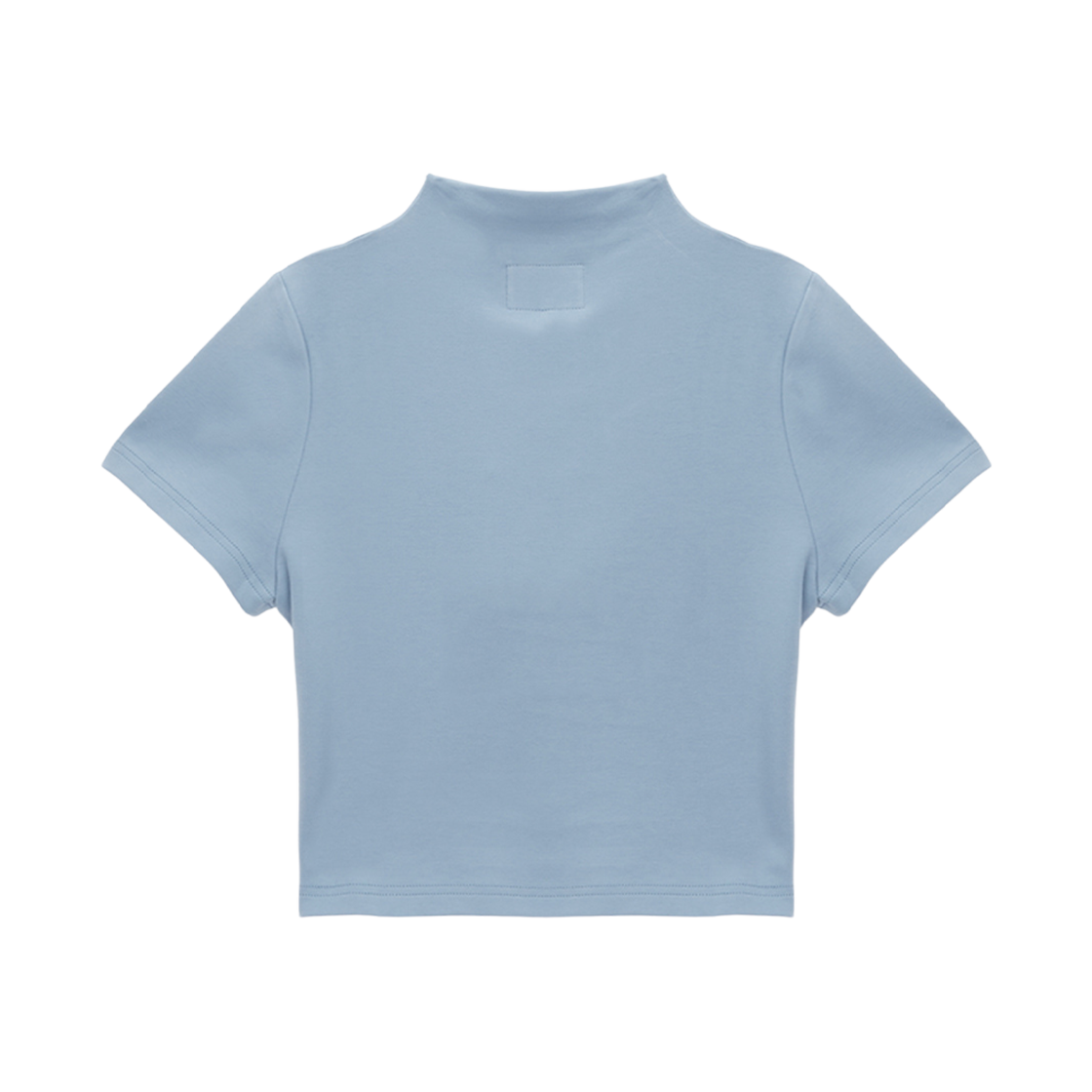 (W) Matin Kim Mock Neck Typo Crop Top Sky 상세 이미지 2