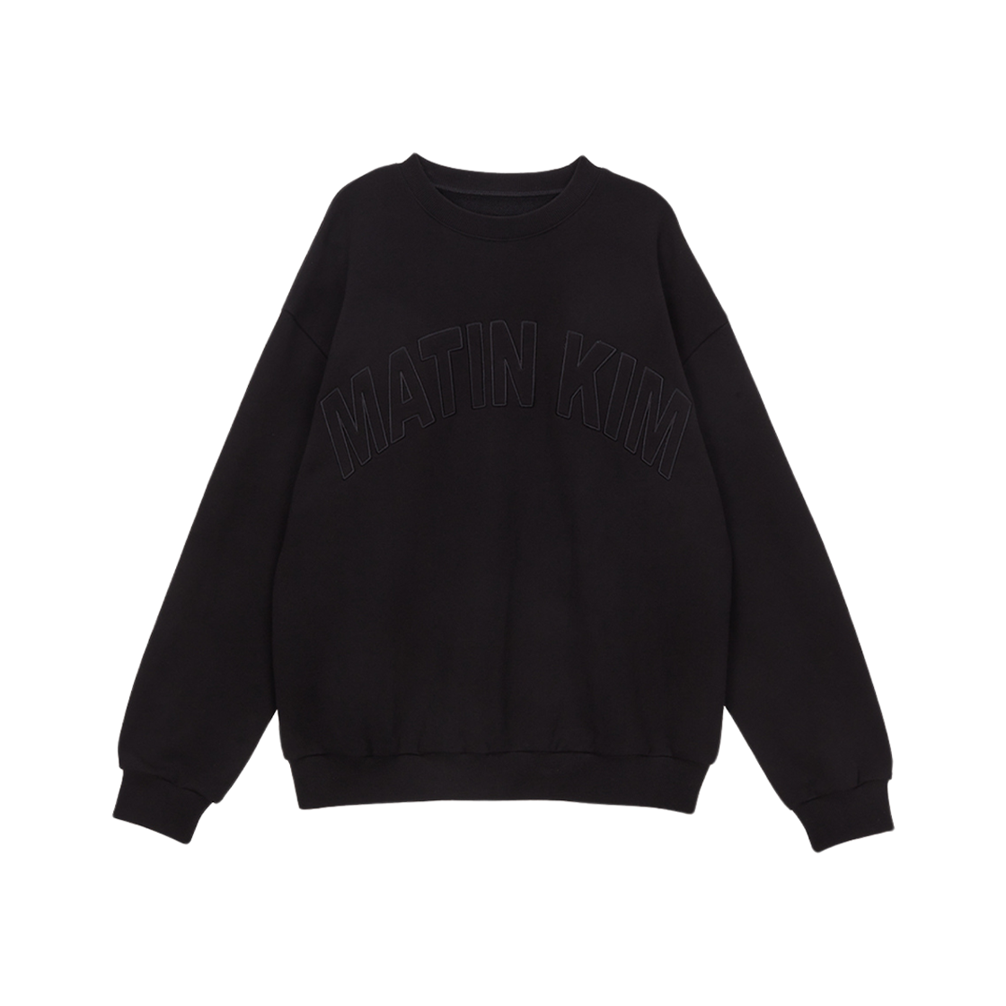 (W) Matin Kim Matin Applique Arch Sweatshirt Black 상세 이미지 1