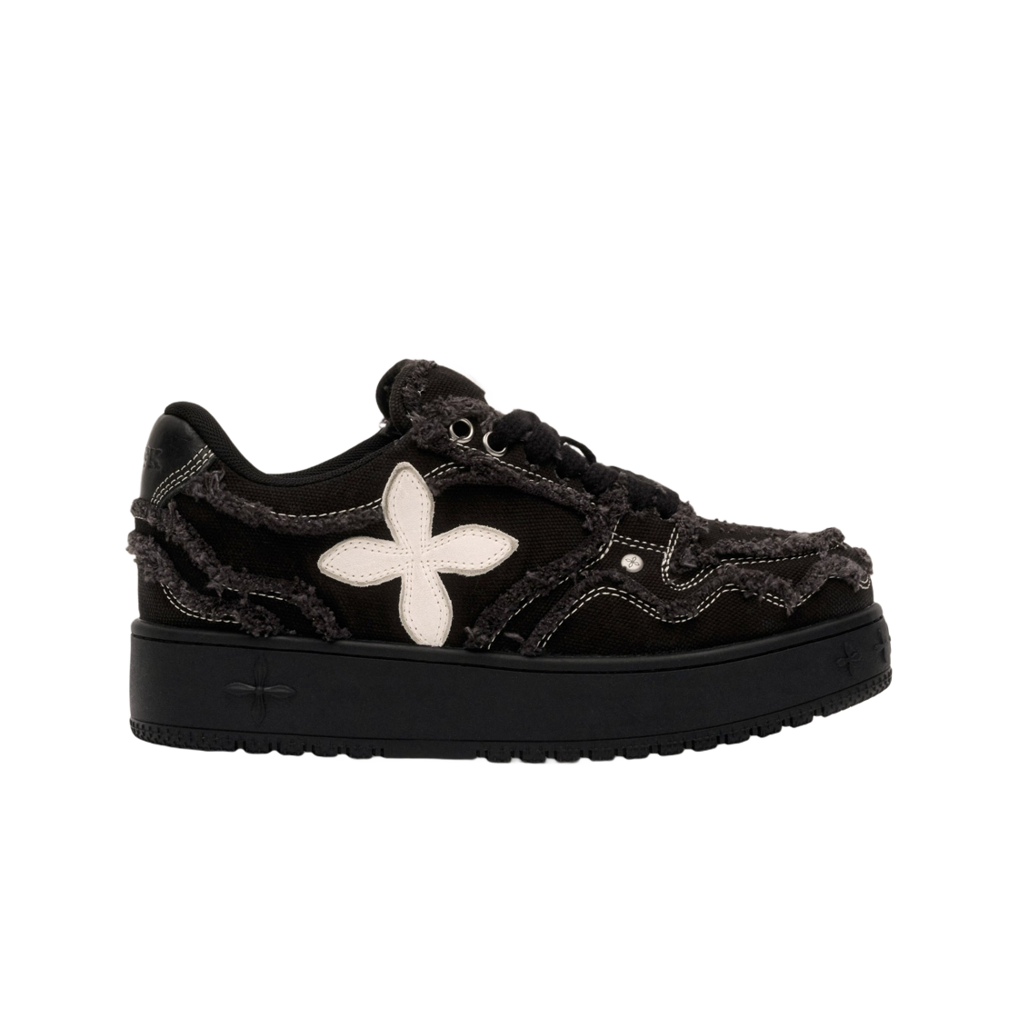 (W) 에스엠에프케이 컴퍼스 다크 초콜릿 투스 스케이트 슈즈 블랙((W) SMFK Compass Dark Chocolate Tooth Skate Shoes Black)