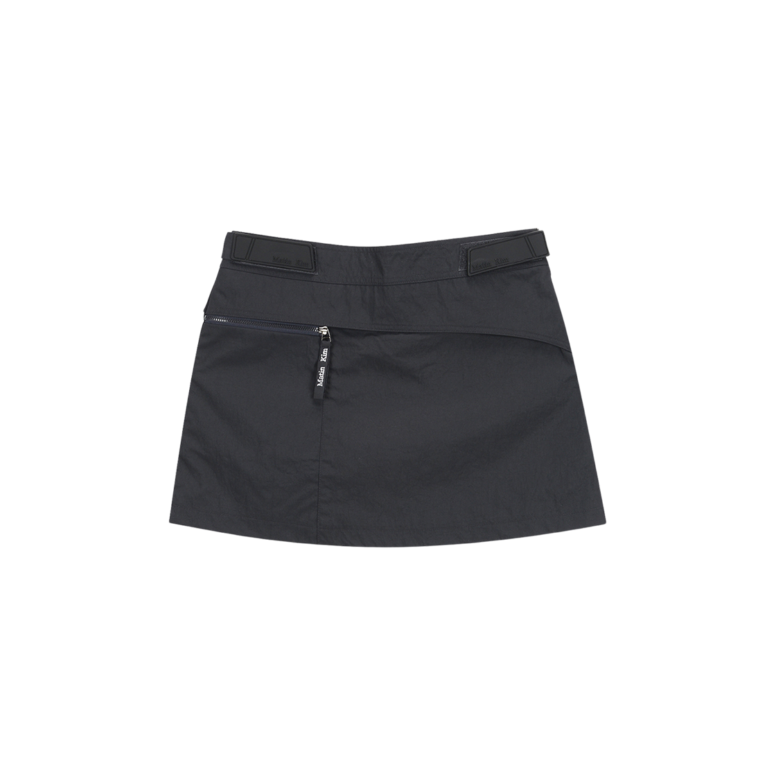 (W) Matin Kim Nylon Zip Point Mini Skirt Charcoal 상세 이미지 1