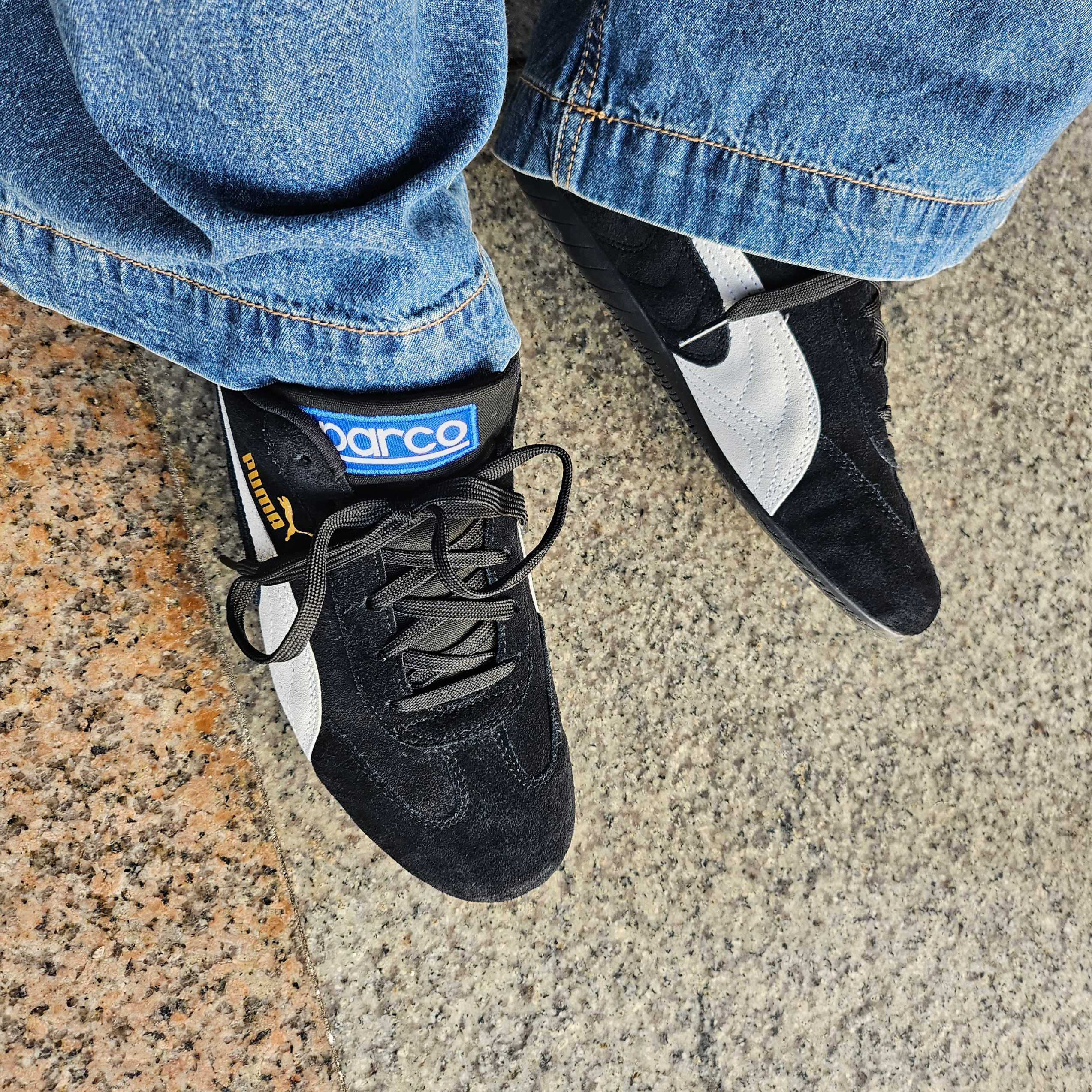 Puma Speedcat OG Sparco Black White, Supreme Warm Up 6-Panel Black - 23FW 착용 스타일 - 1