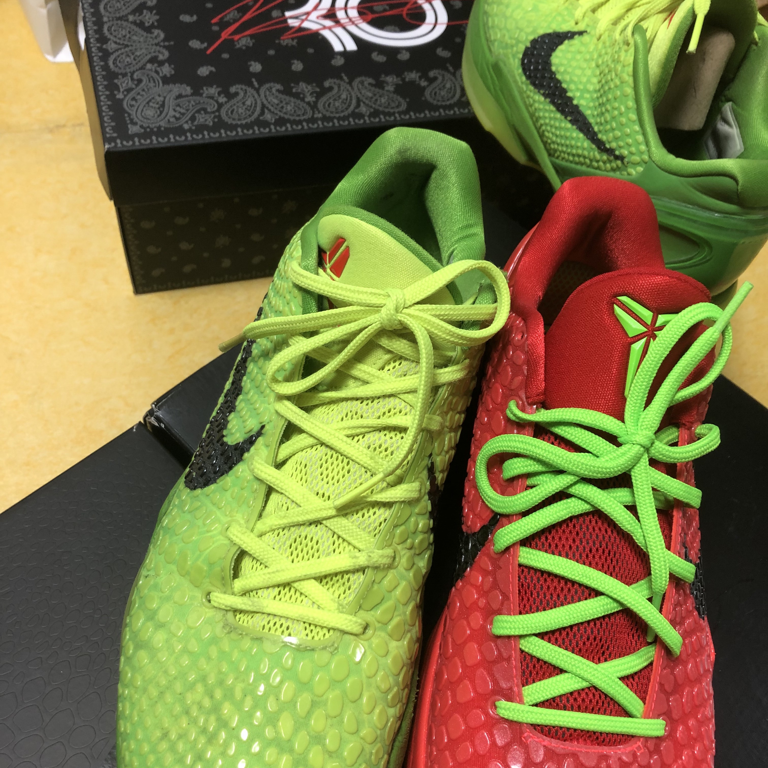 Nike Kobe 6 Protro Reverse, Nike Kobe 6 Protro Green Apple 착용 스타일