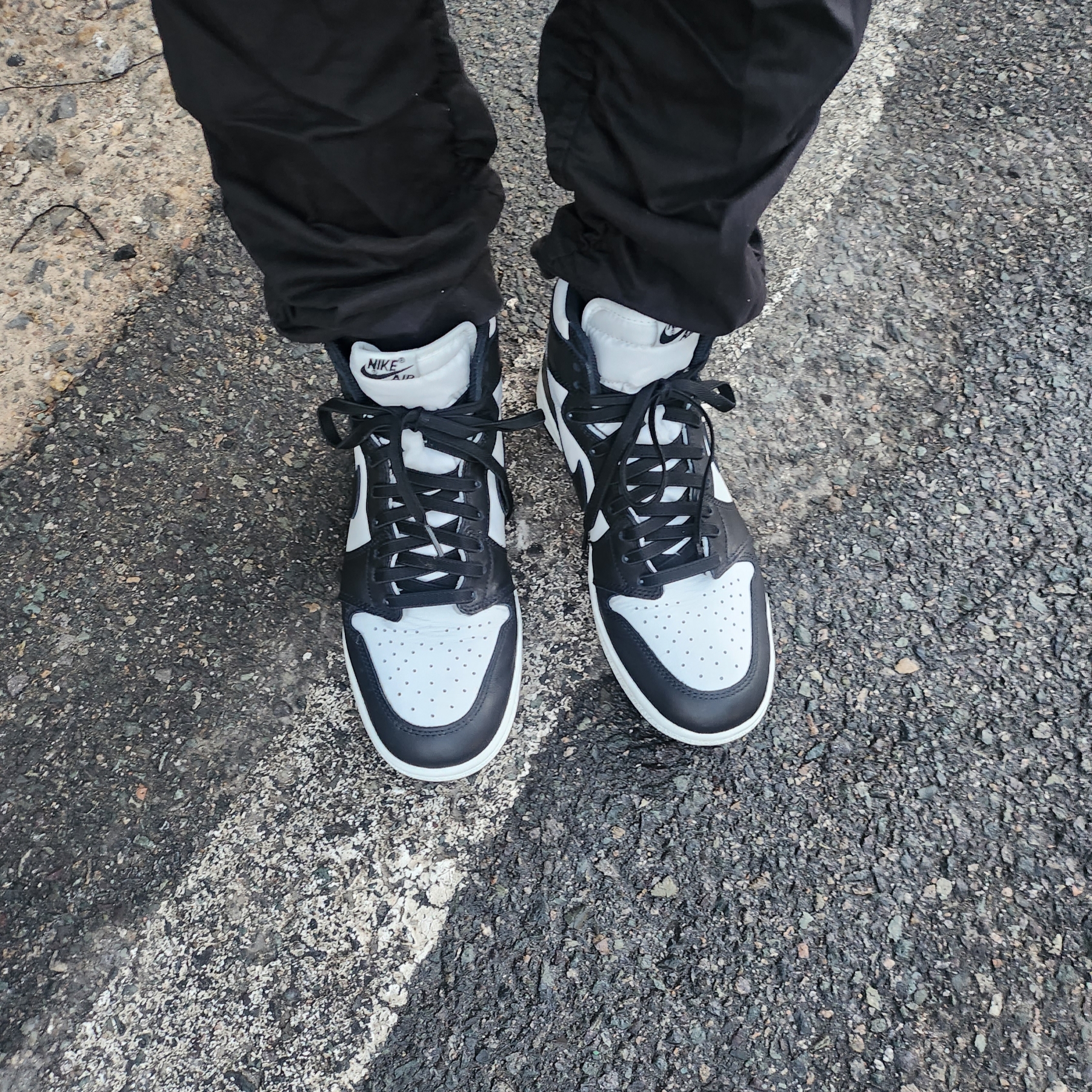 Jordan 1 High 85 Black White, Nike Futura Corduroy Bucket Black 착용 스타일 - 4