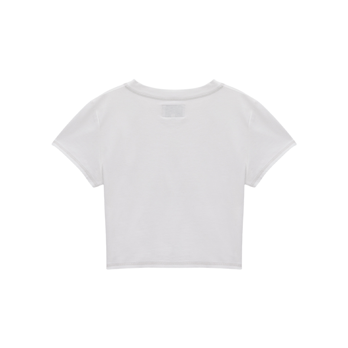 (W) Matin Kim Stitch Point Label Crop Top White 상세 이미지 2