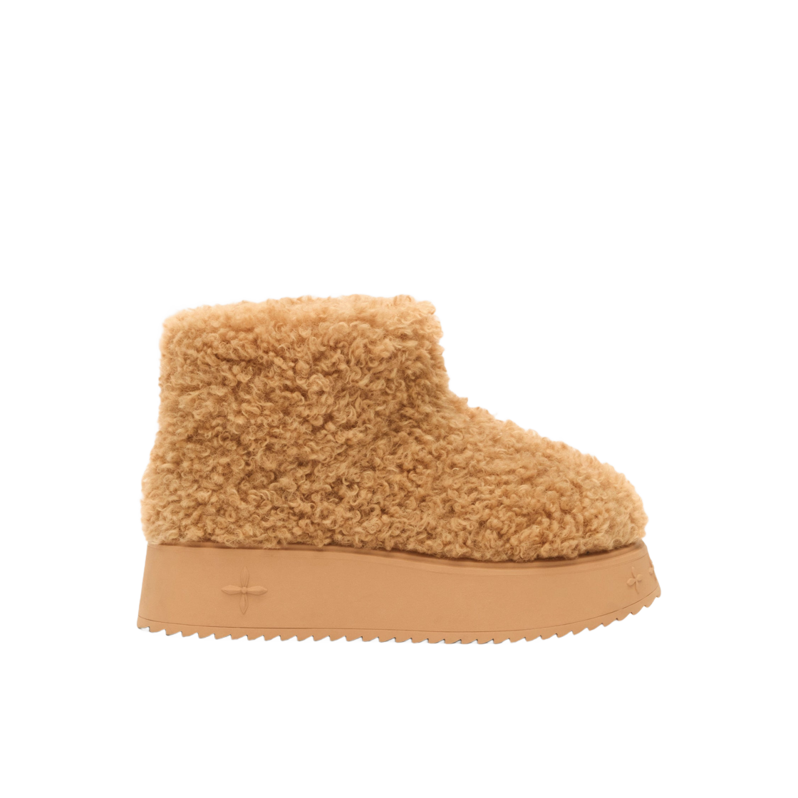 (W) 에스엠에프케이 컴퍼스 울리 위트 플러피 숏 부츠 위트((W) SMFK Compass Woolly Wheat Fluffy Short Boots Wheat)