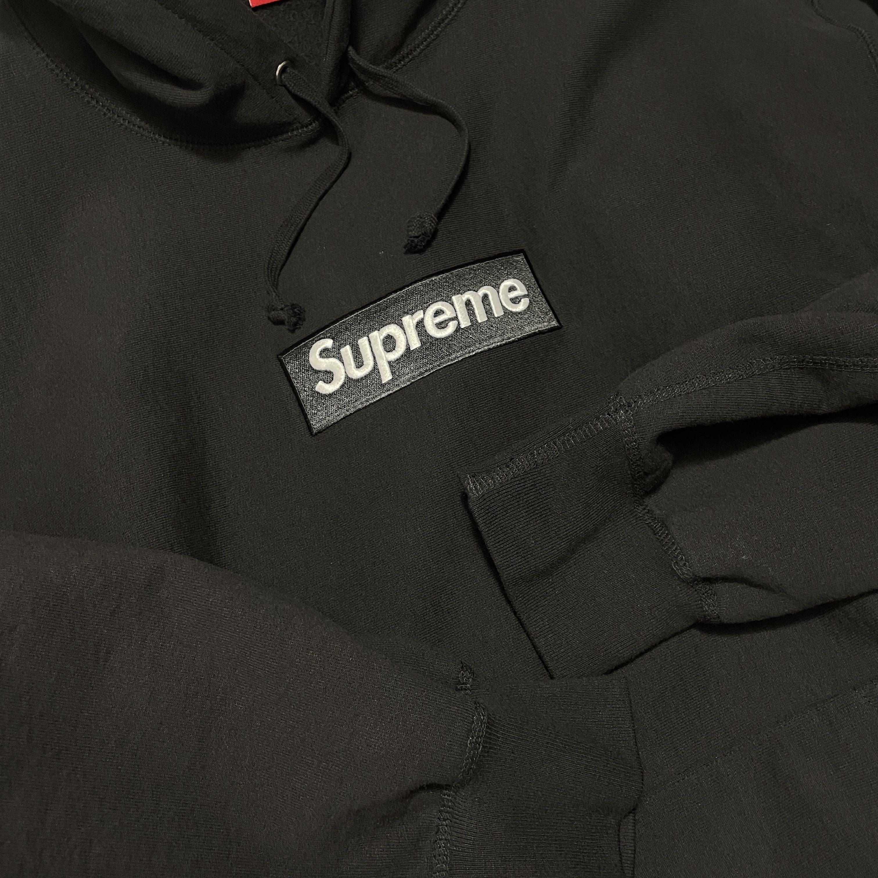 Supreme Box Logo Hooded Sweatshirt Black - 23FW 착용 스타일 - 2