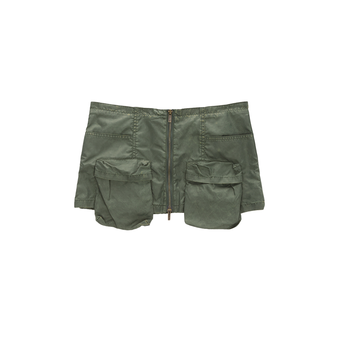 (W) Matin Kim Two Way Cargo Belted Skirt Khaki 상세 이미지 1