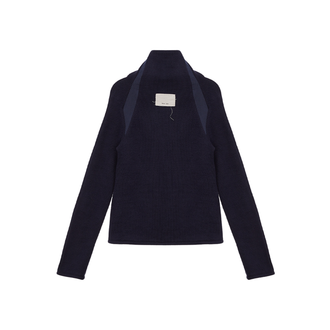 (W) Matin Kim High Neck Raglan Zip T-Shirts Navy 상세 이미지 2