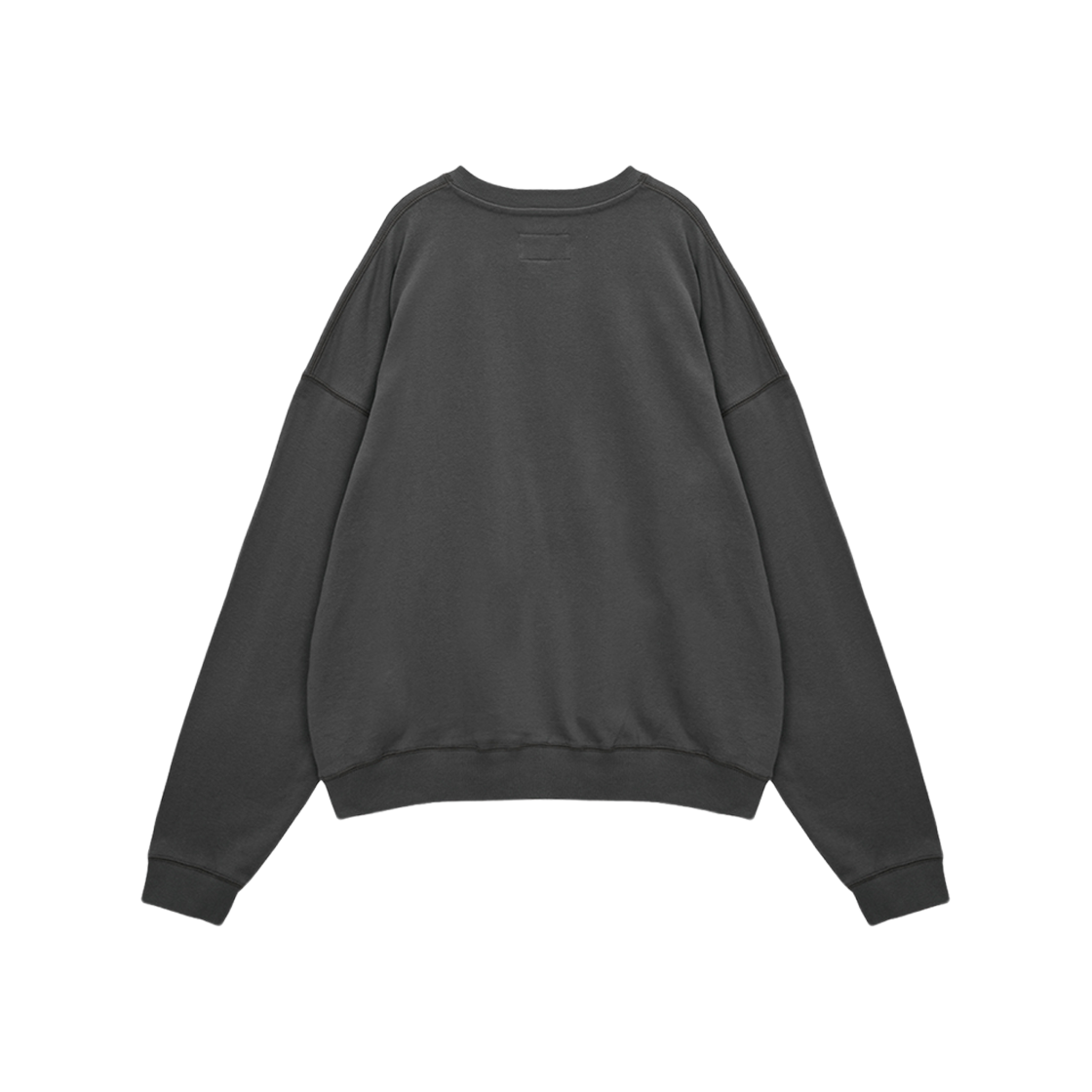 (W) Matin Kim Stitch Point Label Sweatshirt Charcoal 상세 이미지 2