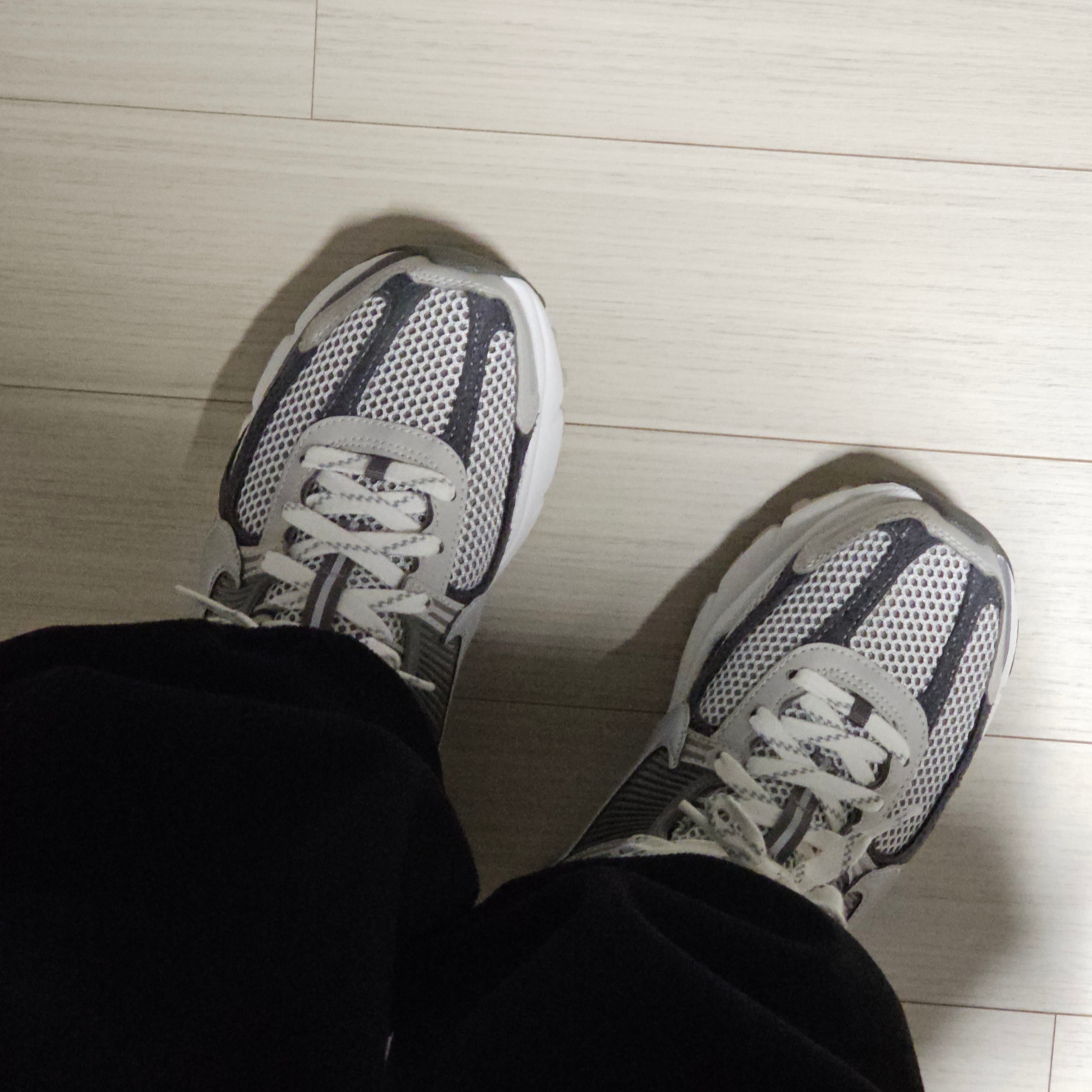 Nike Zoom Vomero 5 PRM Light Iron Ore and Flat Fewter 착용 스타일