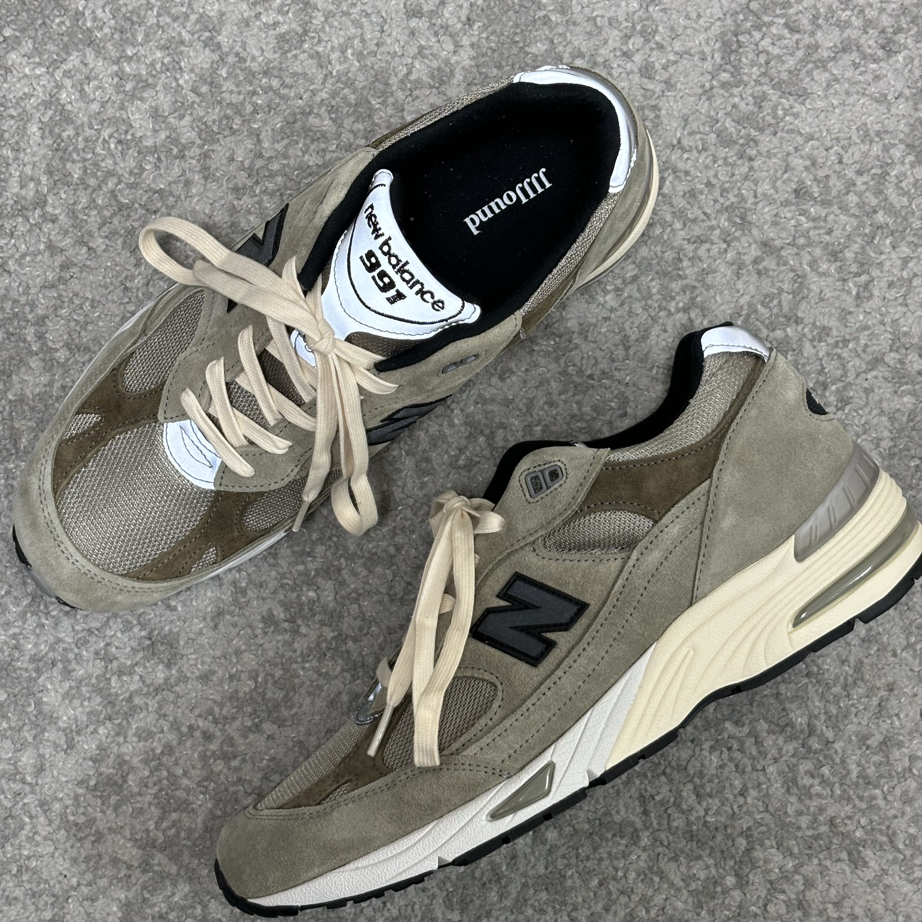 New Balance x JJJJound 991 Made in UK Grey 착용 스타일 - 1