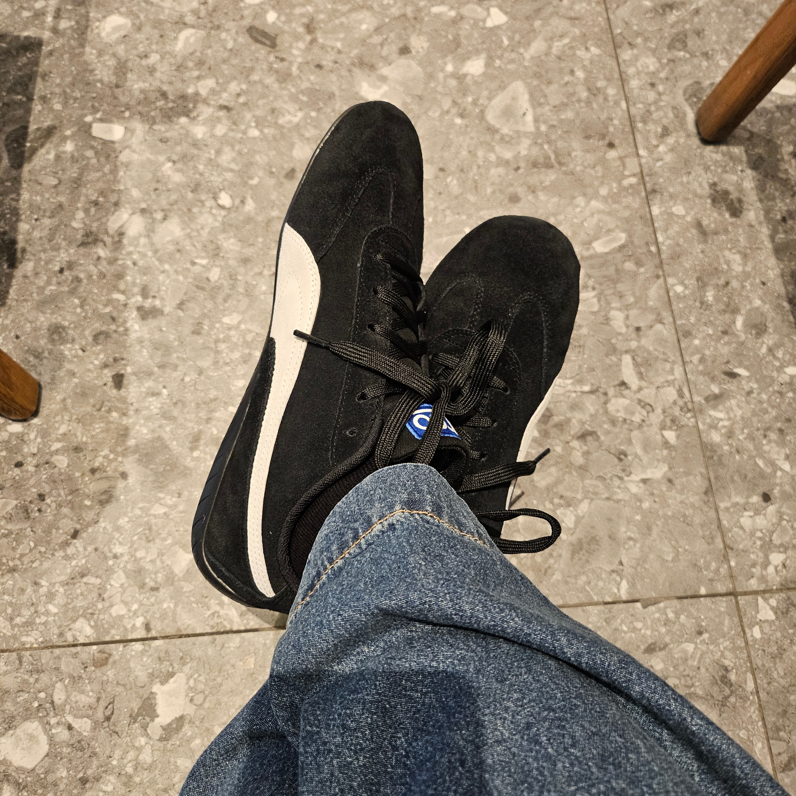 Puma Speedcat OG Sparco Black White, Supreme Warm Up 6-Panel Black - 23FW 착용 스타일 - 5