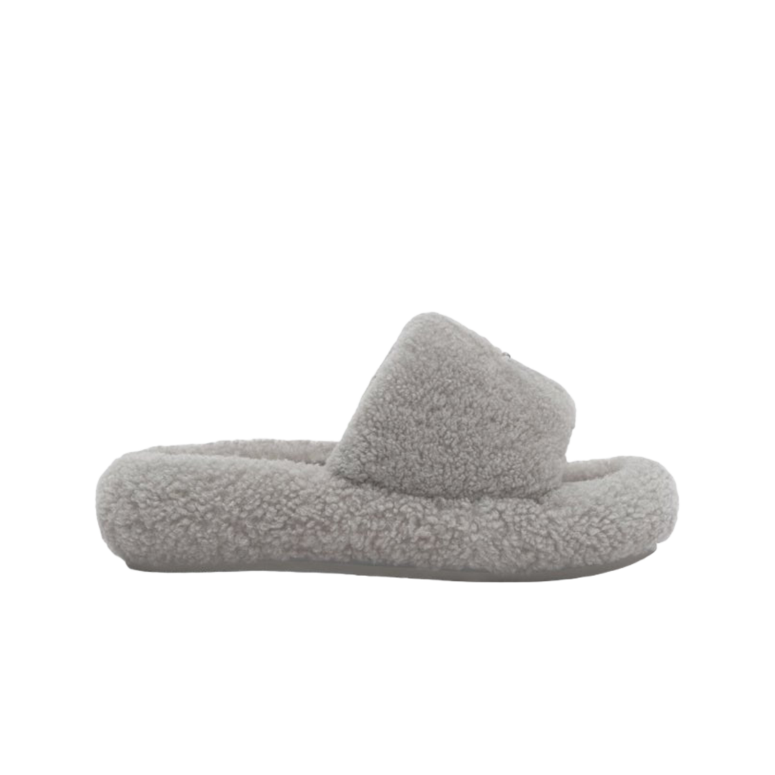 S0003GY (W) SMFK Grey Balloon Fur Slippers Grey