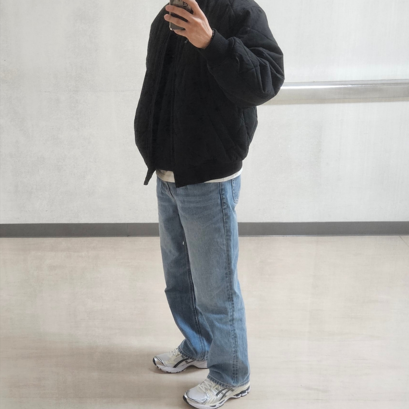 (W) Asics Gel-Kayano 14 White Midnight 착용 스타일
