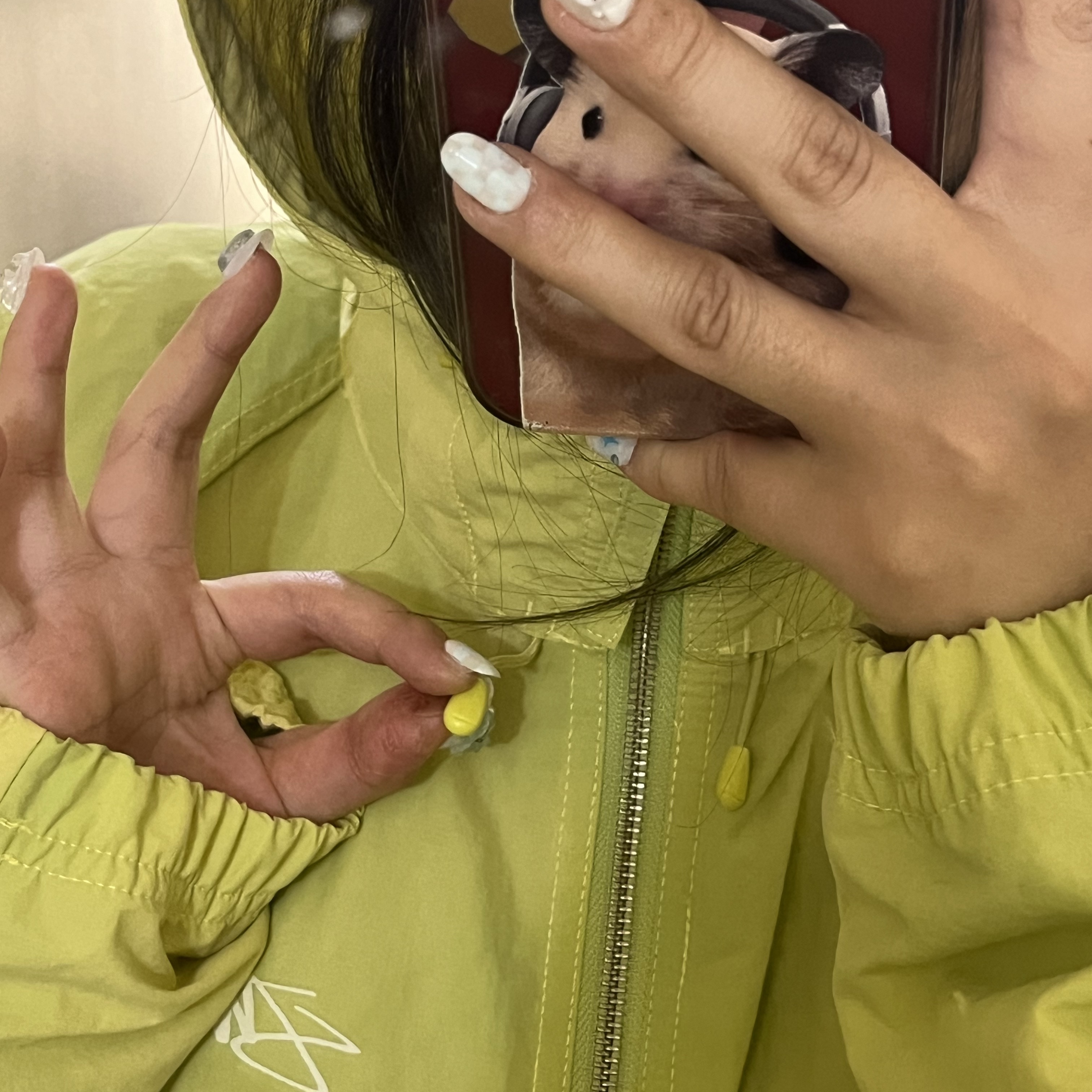 Stussy Wave Dye Beach Shell Jacket Bone, Stussy Wave Dye Beach Shell Jacket Lime 착용 스타일 - 4