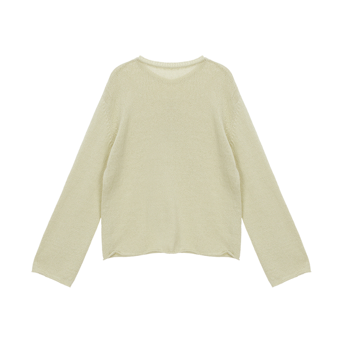 (W) Matin Kim Pintuck Logo Knit Pullover Lime 상세 이미지 2