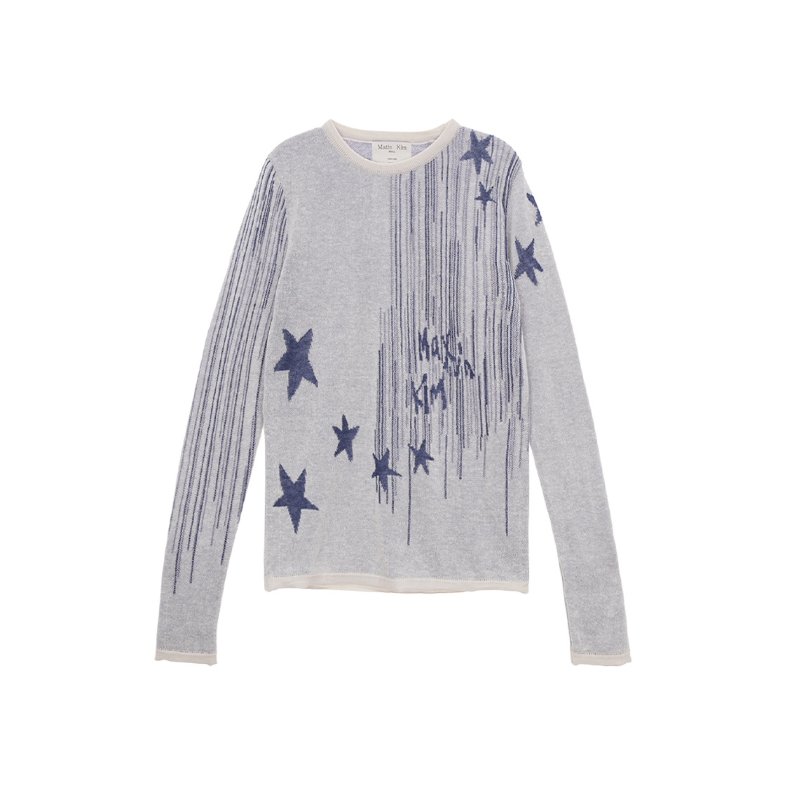 (W) Matin Kim Milky Way Jacquard Knit Top Ivory 상세 이미지 1