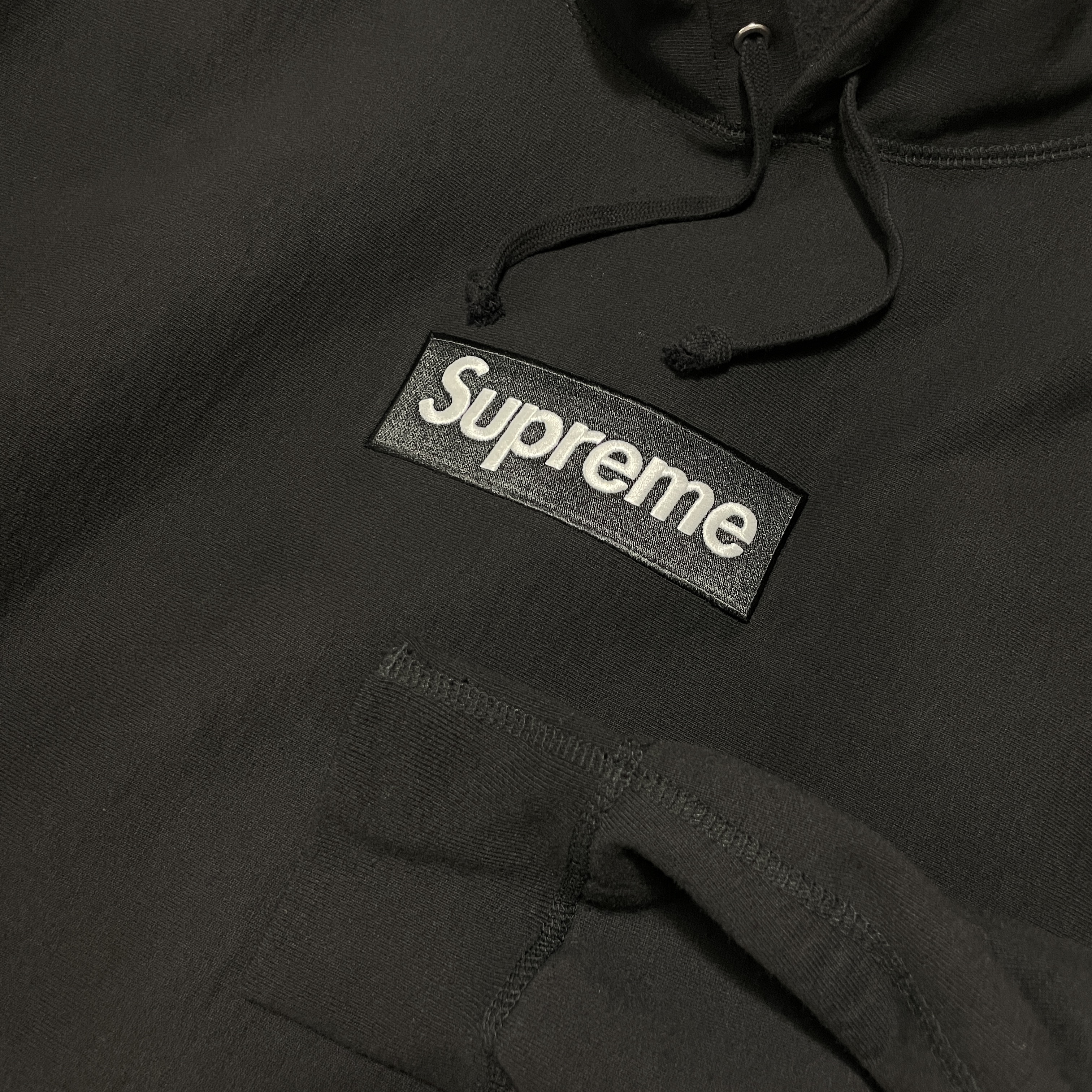 Supreme Box Logo Hooded Sweatshirt Black - 23FW 착용 스타일 - 1