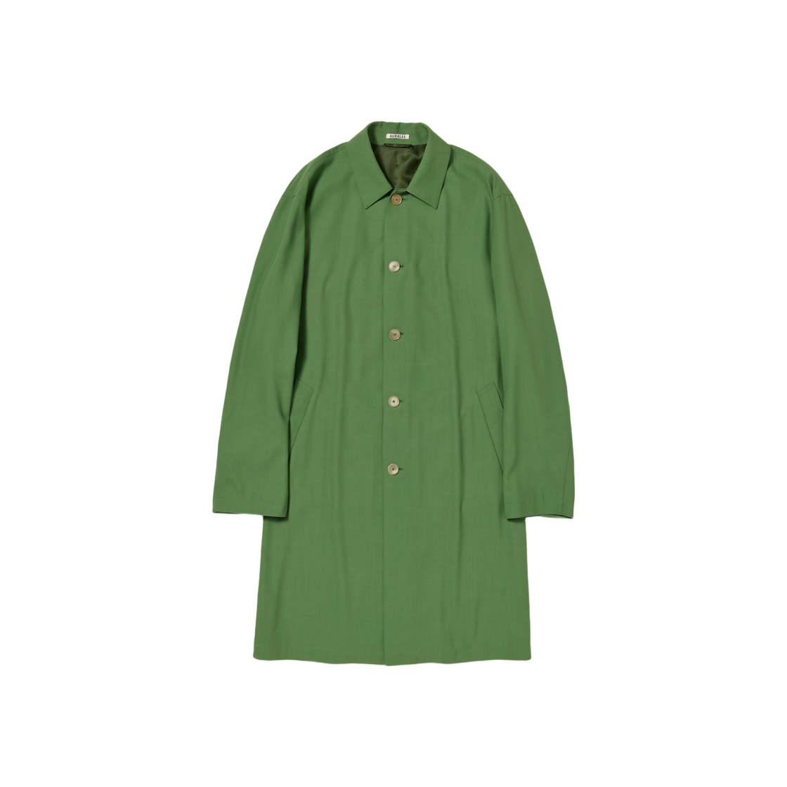 Auralee Hard Twist Wool Twill Soutien Collar Coat Olive - 24AW 상세 이미지 1