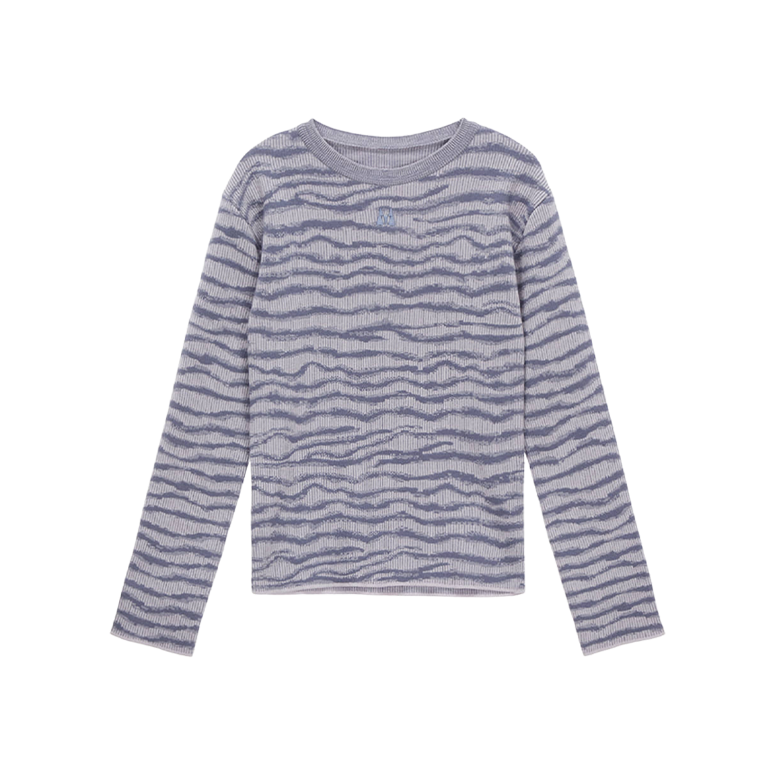 (W) Matin Kim Gradation Wave Knit Top Blue 상세 이미지 1