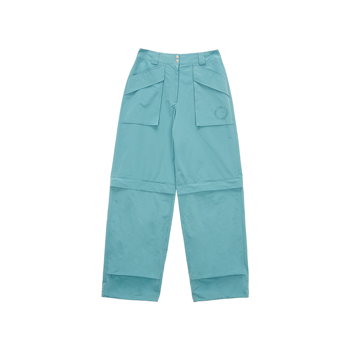 (W) Matin Kim Knee Zip Out Pocket Pants Aqua Green 상세 이미지 1