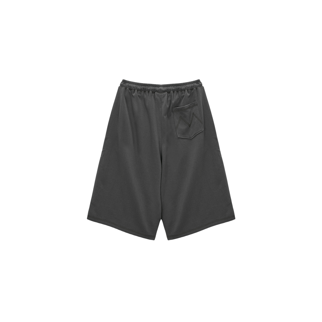 (W) Matin Kim Stitch Point Label Half Sweatshorts Charcoal 상세 이미지 2