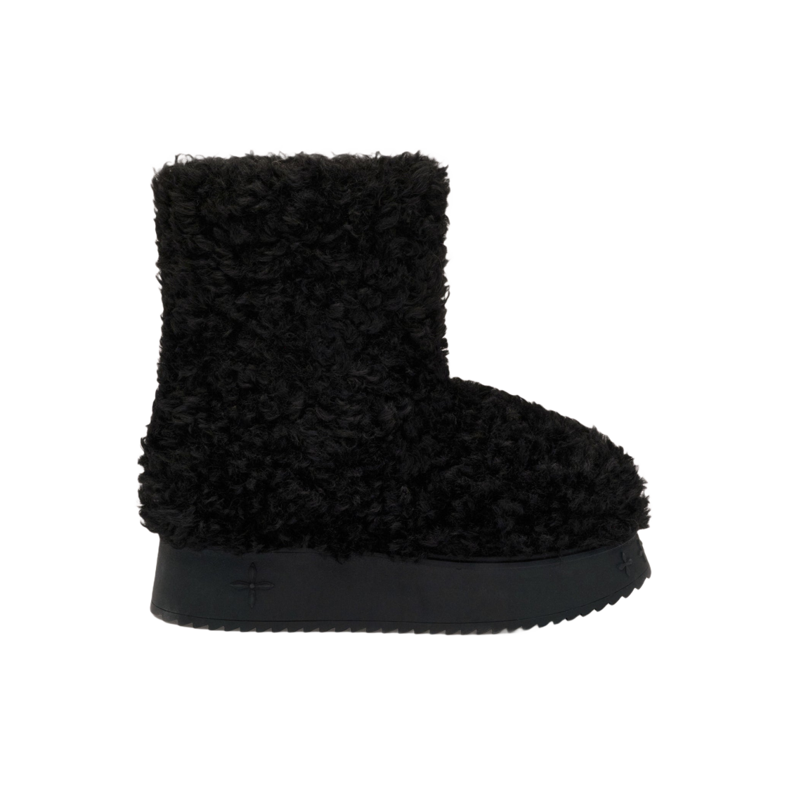 S0004BF1 (W) SMFK Compass Woolly Black Fluffy Boots Black
