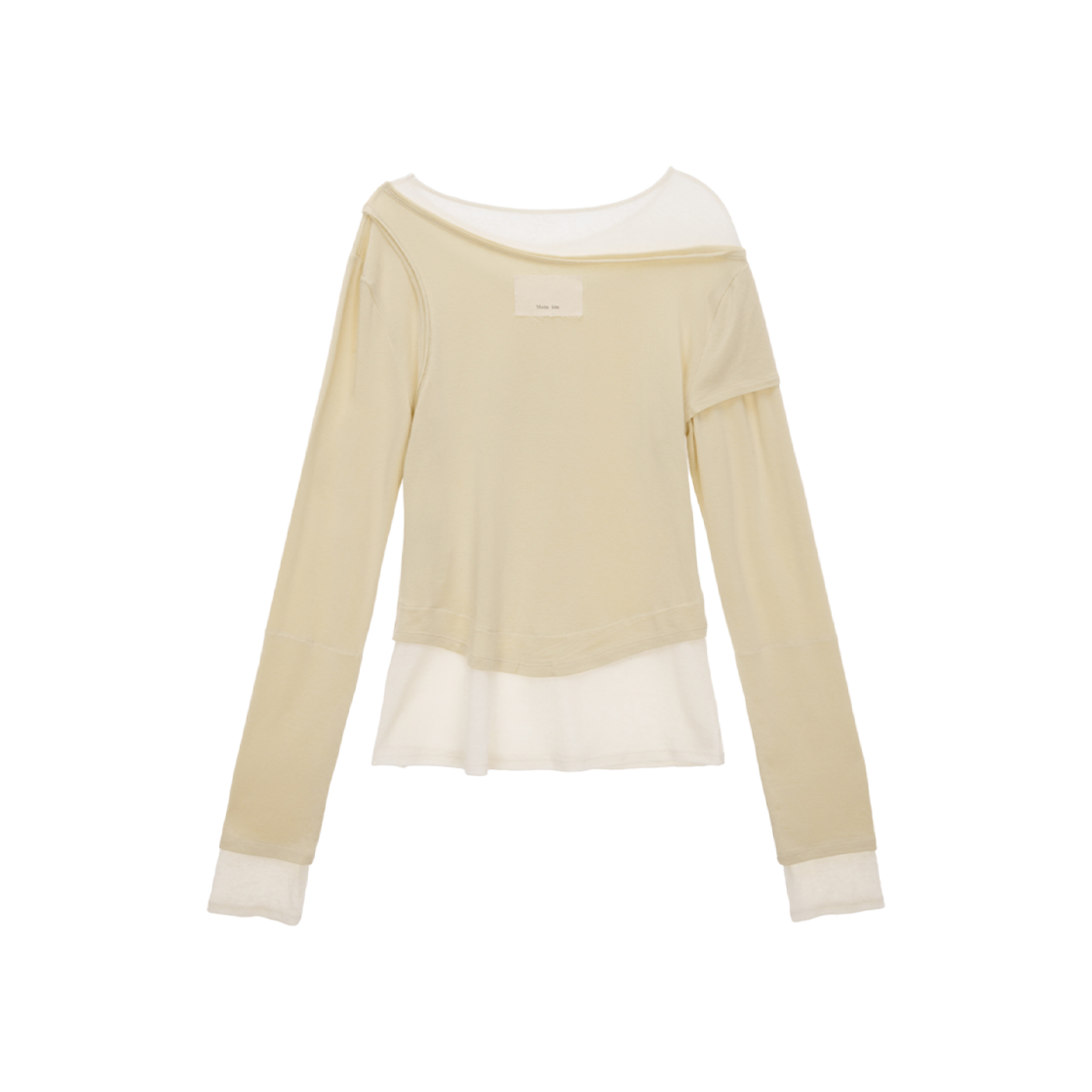 (W) Matin Kim Two Tone Layered Top Light Yellow 상세 이미지 2