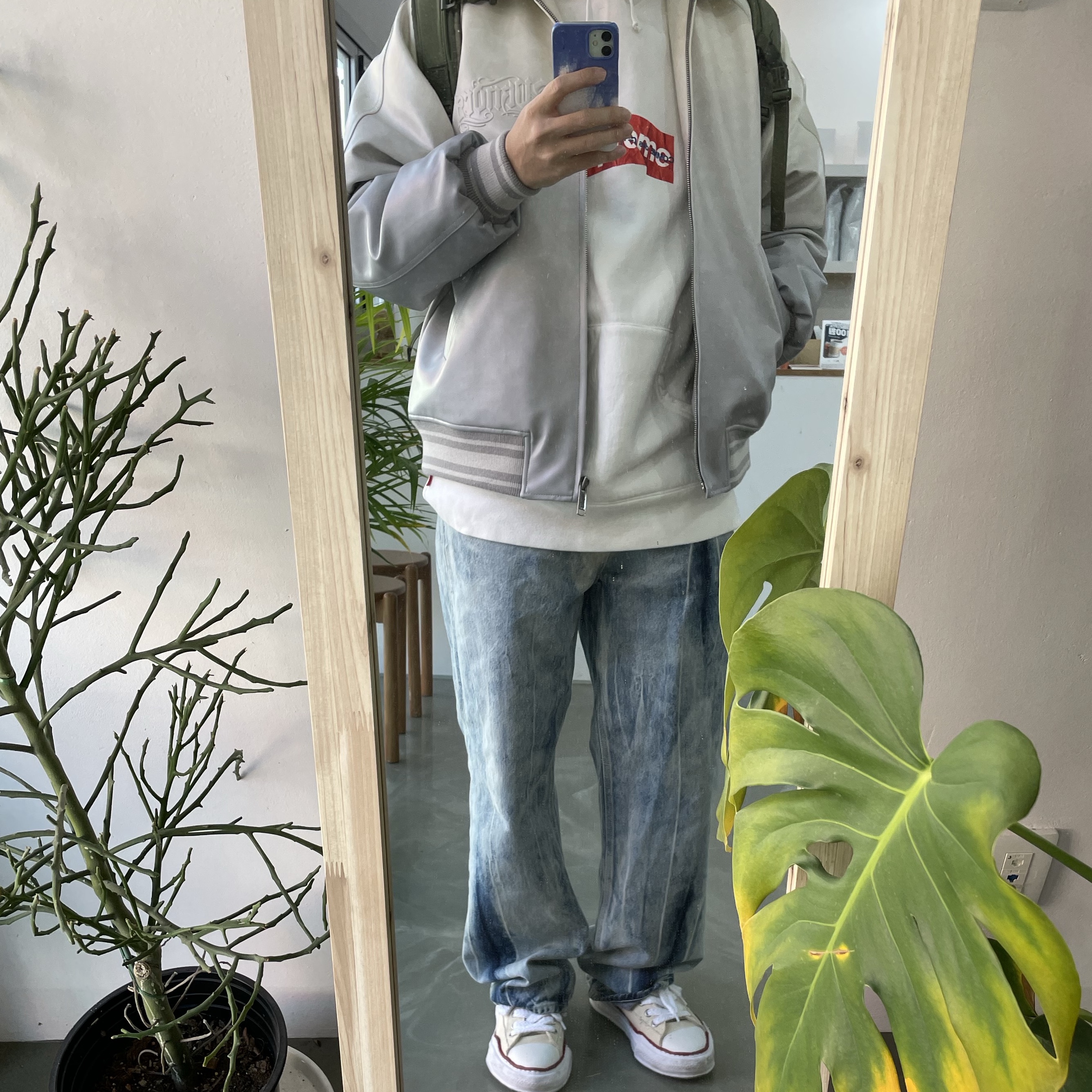 Supreme x Comme des Garcons Shirt Box Logo Hooded Sweatshirt White - 17SS, Maison Mihara Yasuhiro Peterson OG Sole Canvas Low-top Sneakers Natural 착용 스타일