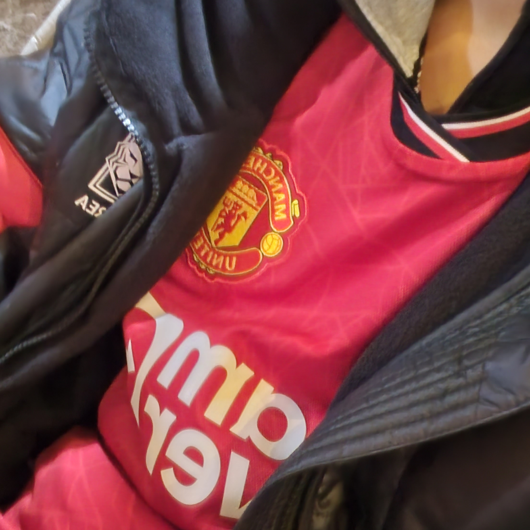 Adidas Manchester United 2023/24 Home Jersey Team Collegiate Red - KR Sizing (Non Marking Ver.) 착용 스타일