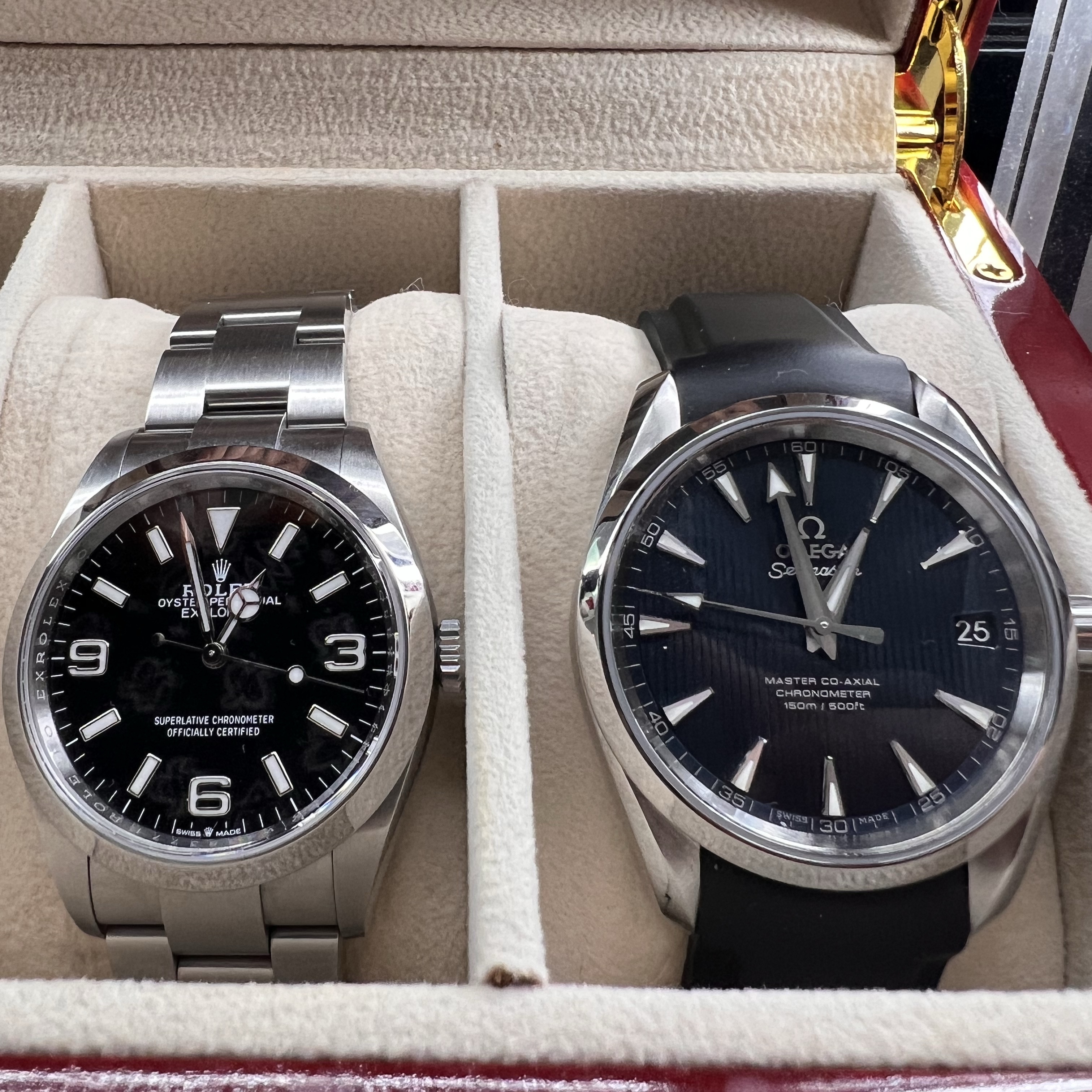 Tudor Black Bay 58 MT5402 Steel Bracelet Black, Rolex Explorer 36mm 124270 Black Oyster 착용 스타일 - 3