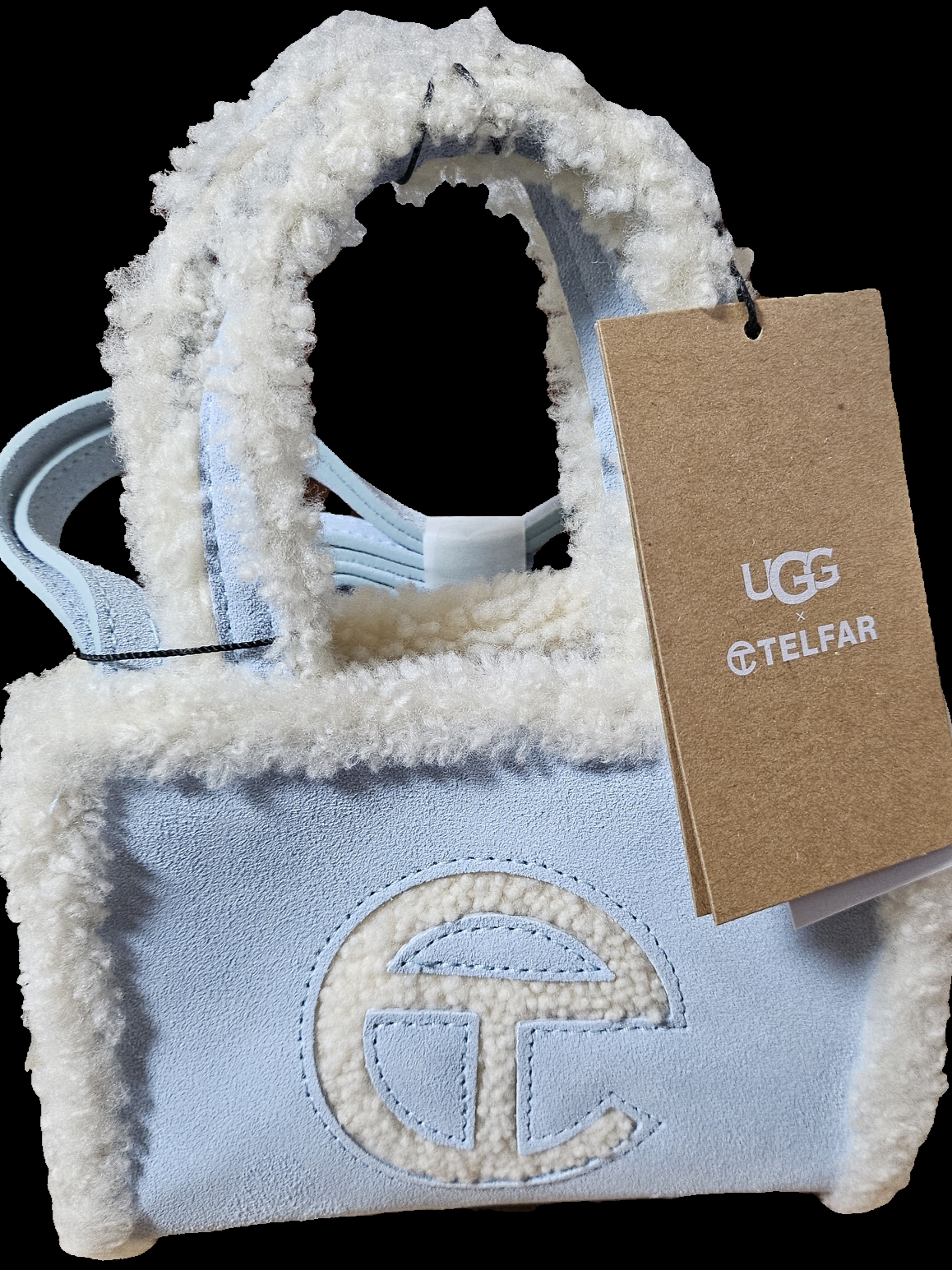Telfar x UGG Small Shopping Bag Blue 착용 스타일 - 1