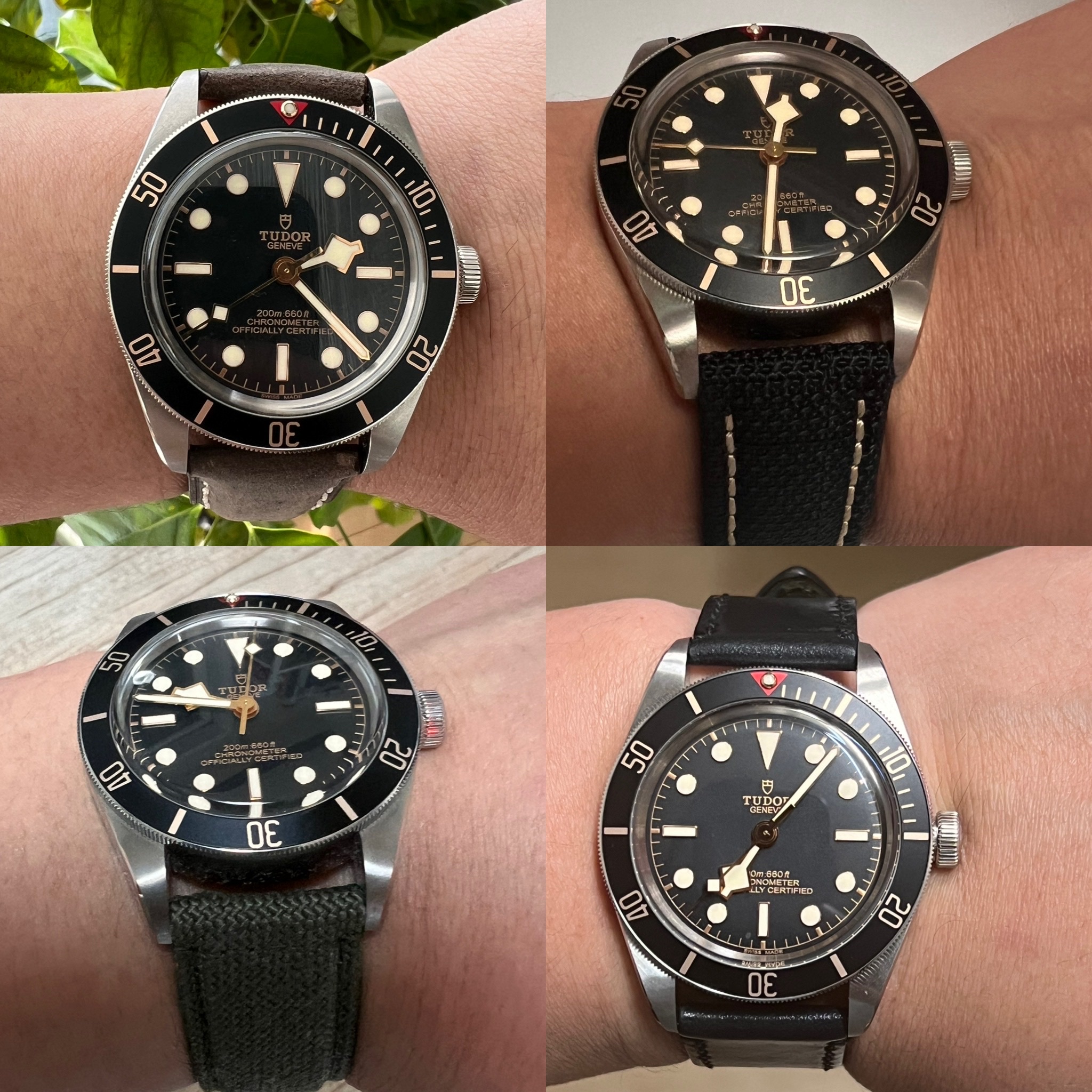 Tudor Black Bay 58 MT5402 Steel Bracelet Black, Rolex Explorer 36mm 124270 Black Oyster 착용 스타일 - 2